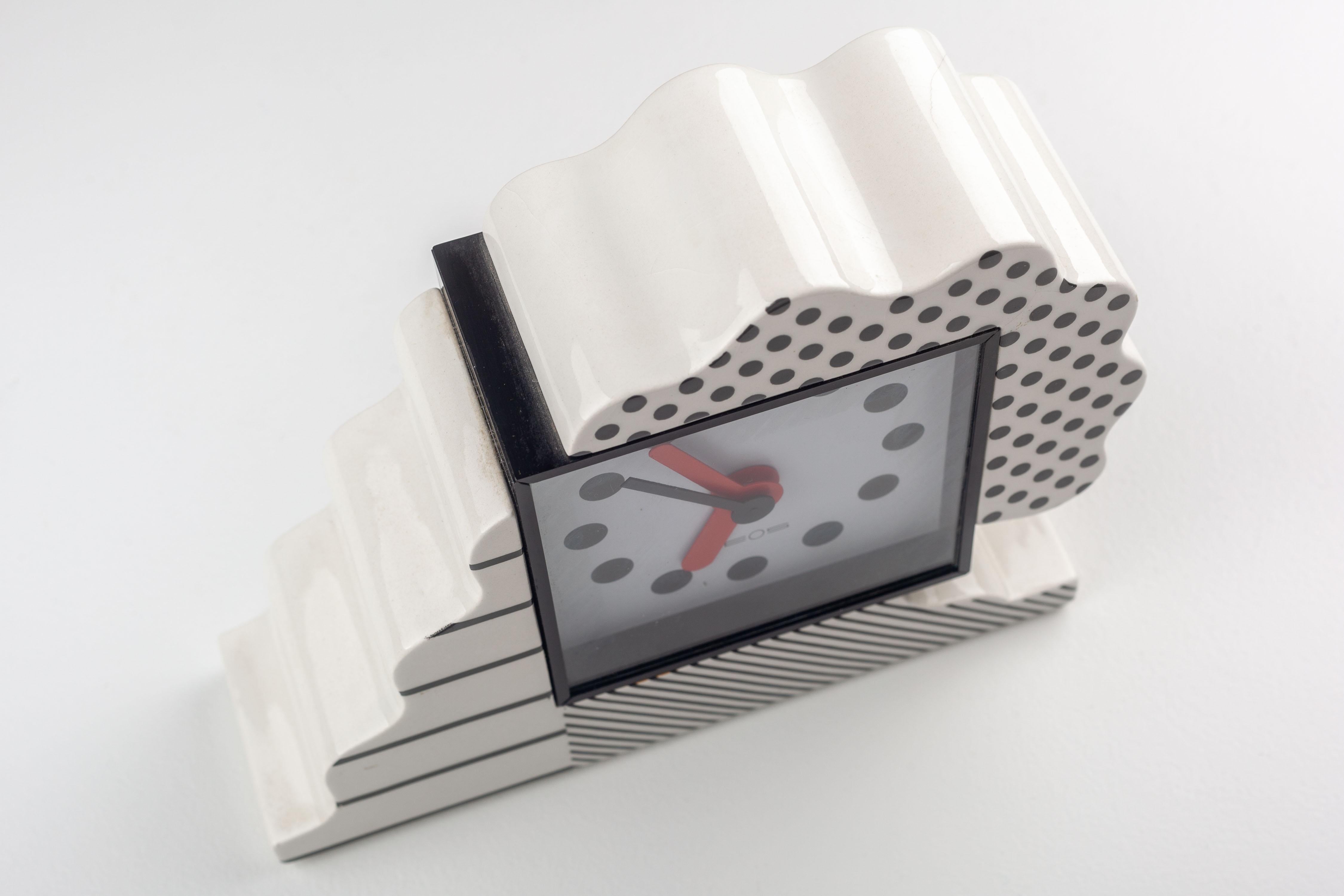Memphis Clock by Nathalie du Pasquier and George Sowden for Neos Lorenz Italy 7