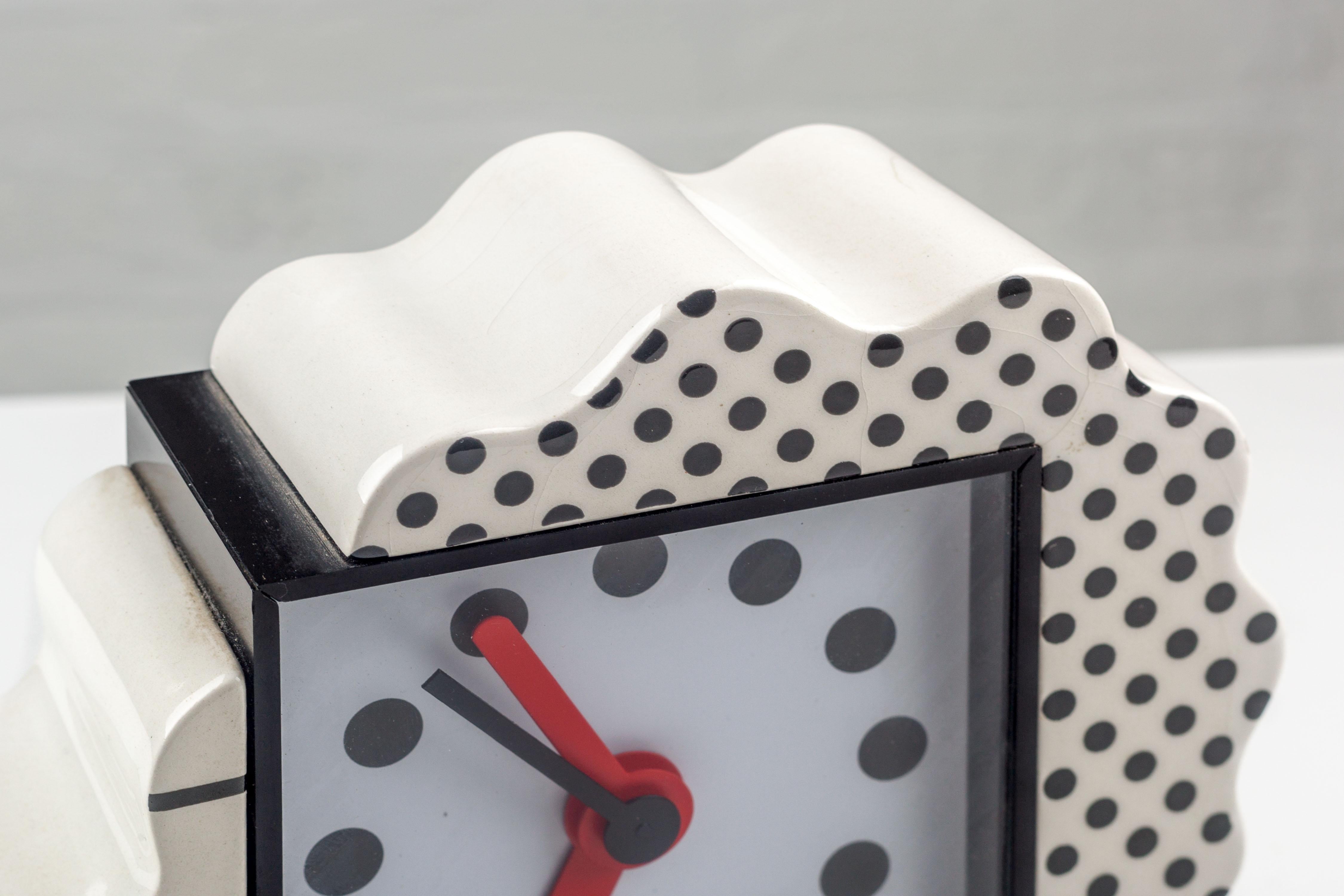 Memphis Clock by Nathalie du Pasquier and George Sowden for Neos Lorenz Italy 10