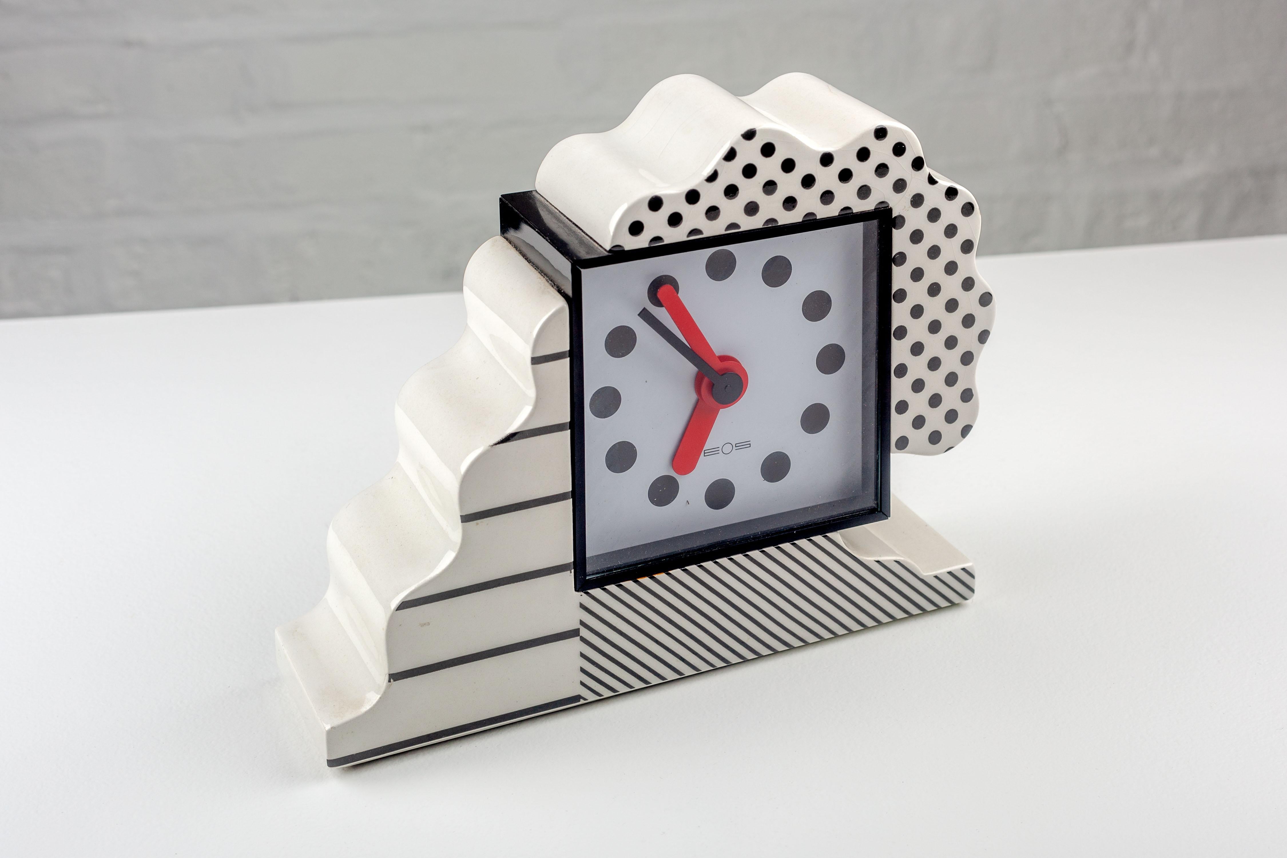 Memphis Clock by Nathalie du Pasquier and George Sowden for Neos Lorenz Italy 11