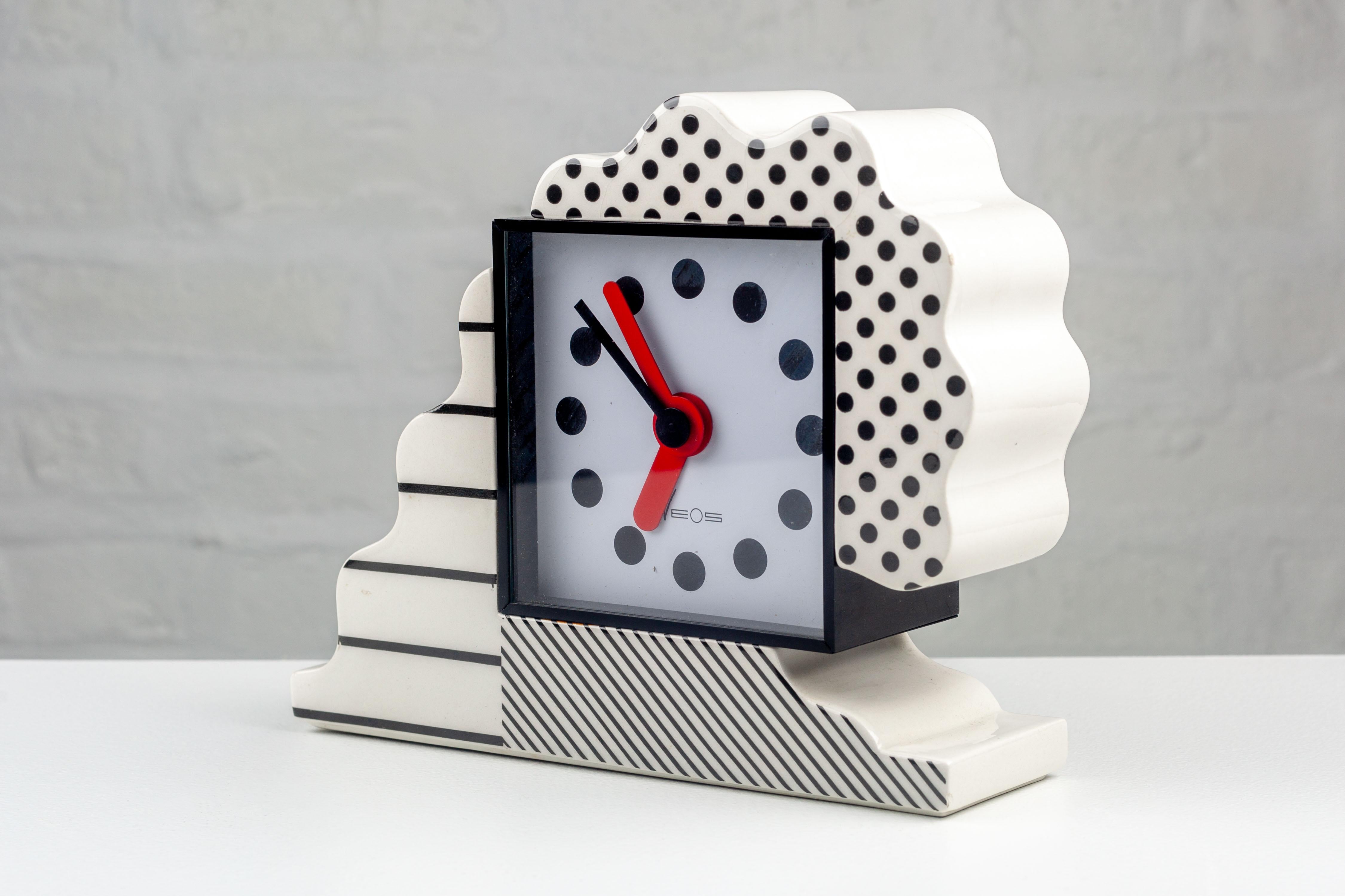 Late 20th Century Memphis Clock by Nathalie du Pasquier and George Sowden for Neos Lorenz Italy