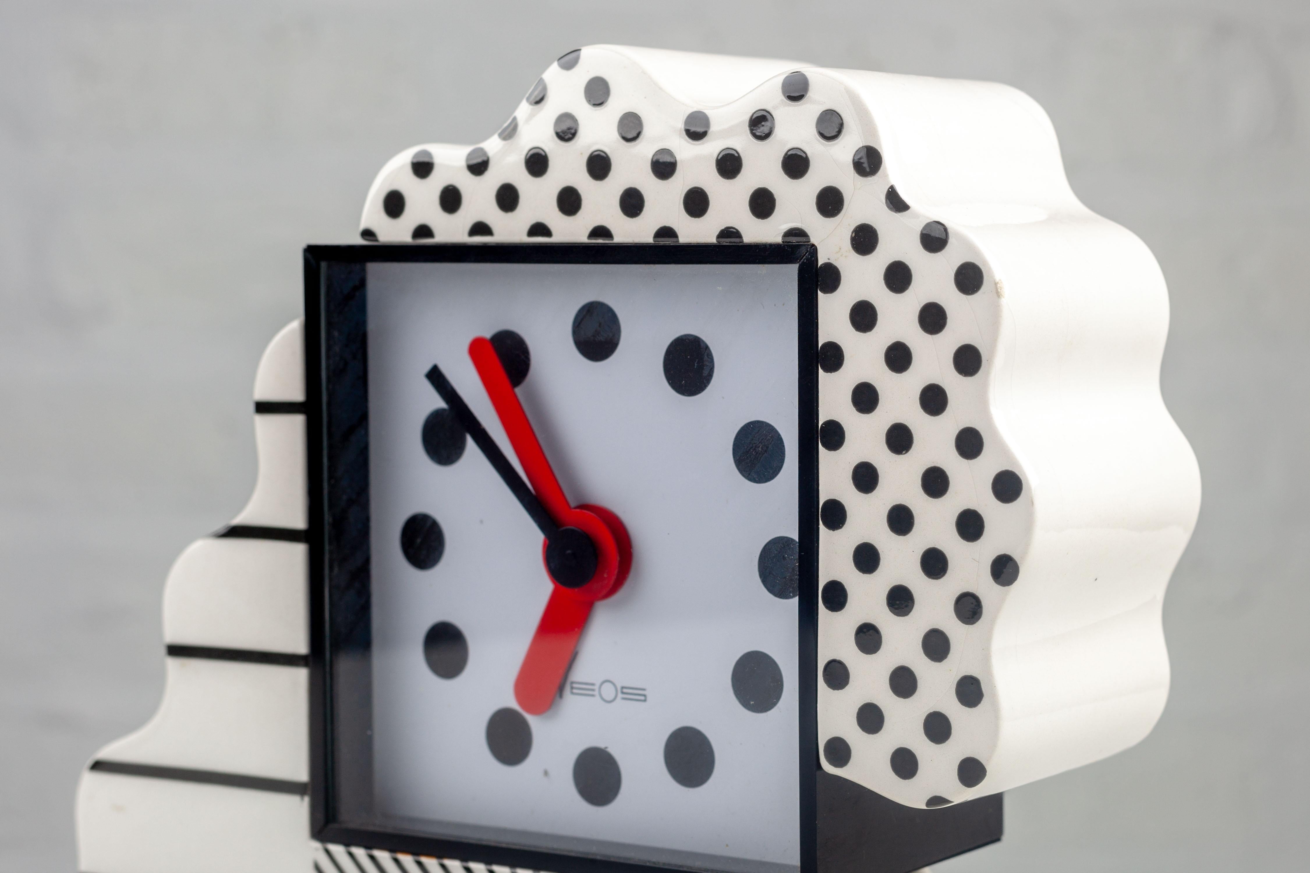 Memphis Clock by Nathalie du Pasquier and George Sowden for Neos Lorenz Italy 1