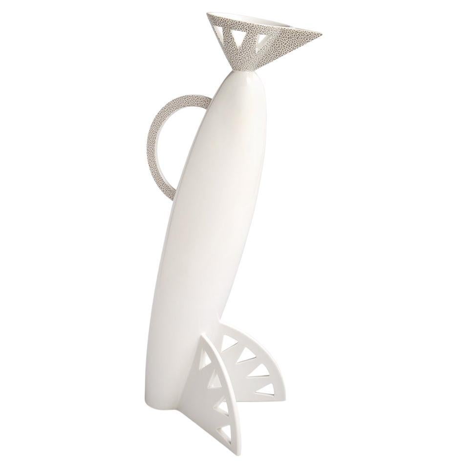 MEMPHIS  "DANUBIO" Postmoderne Blumenvase aus Porzellan RARE / Matteo Thun (Österreich) im Angebot