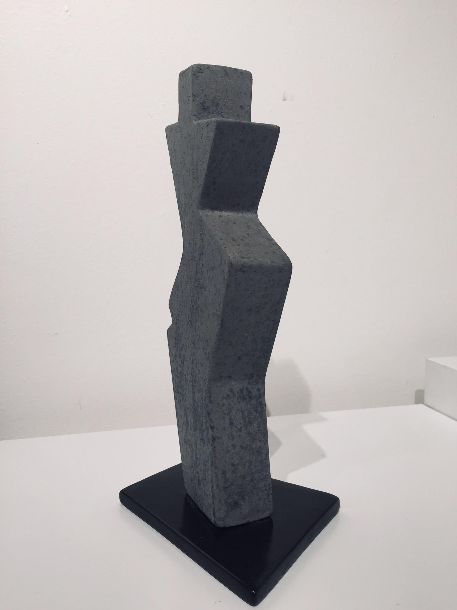Minimalist Memphis Design Gray Zigzag Ceramic Vase