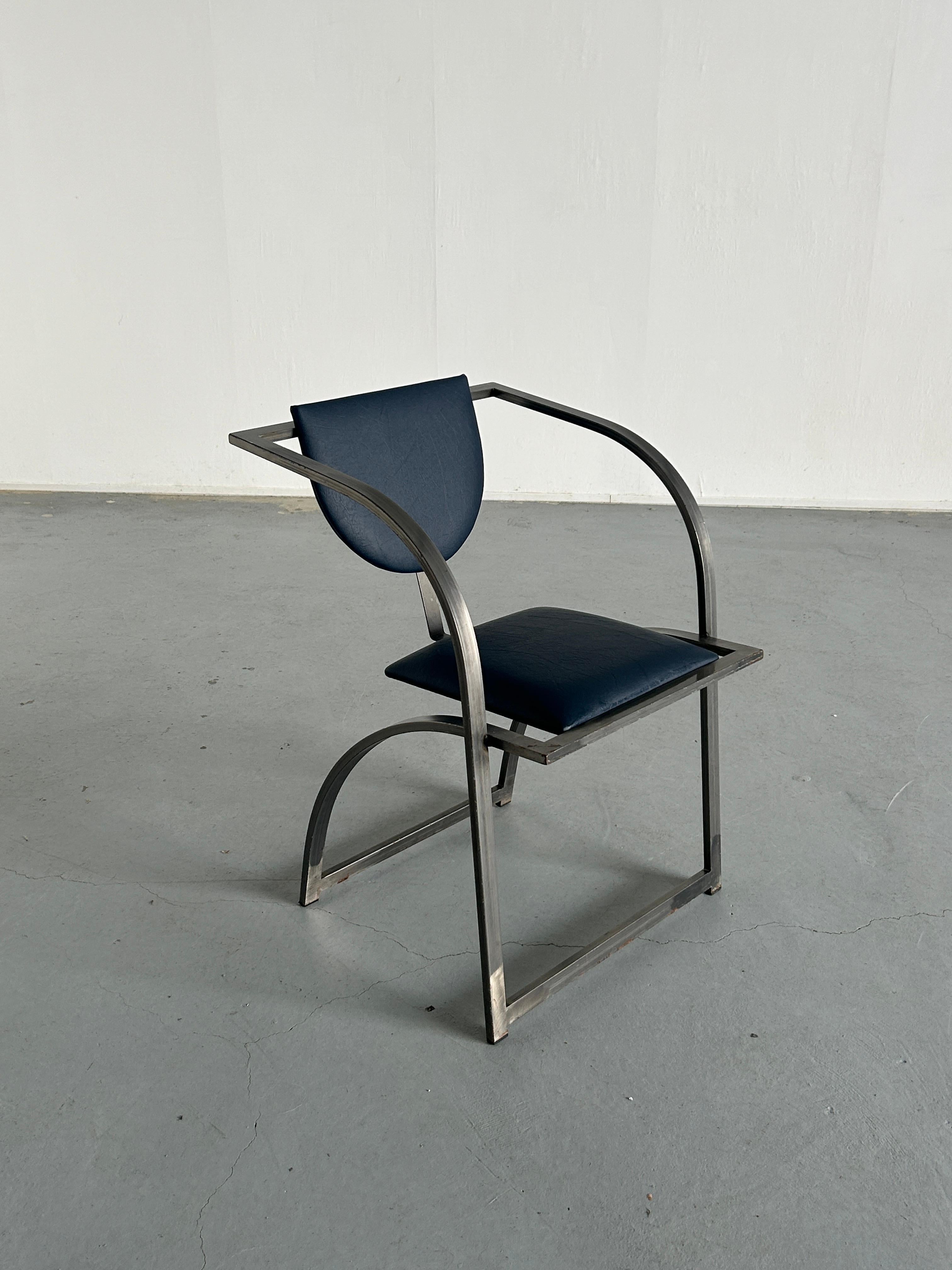 Industrial Memphis Design Postmodern Geometrical 'Cosinus' Chair by KFF, 80s Germany For Sale