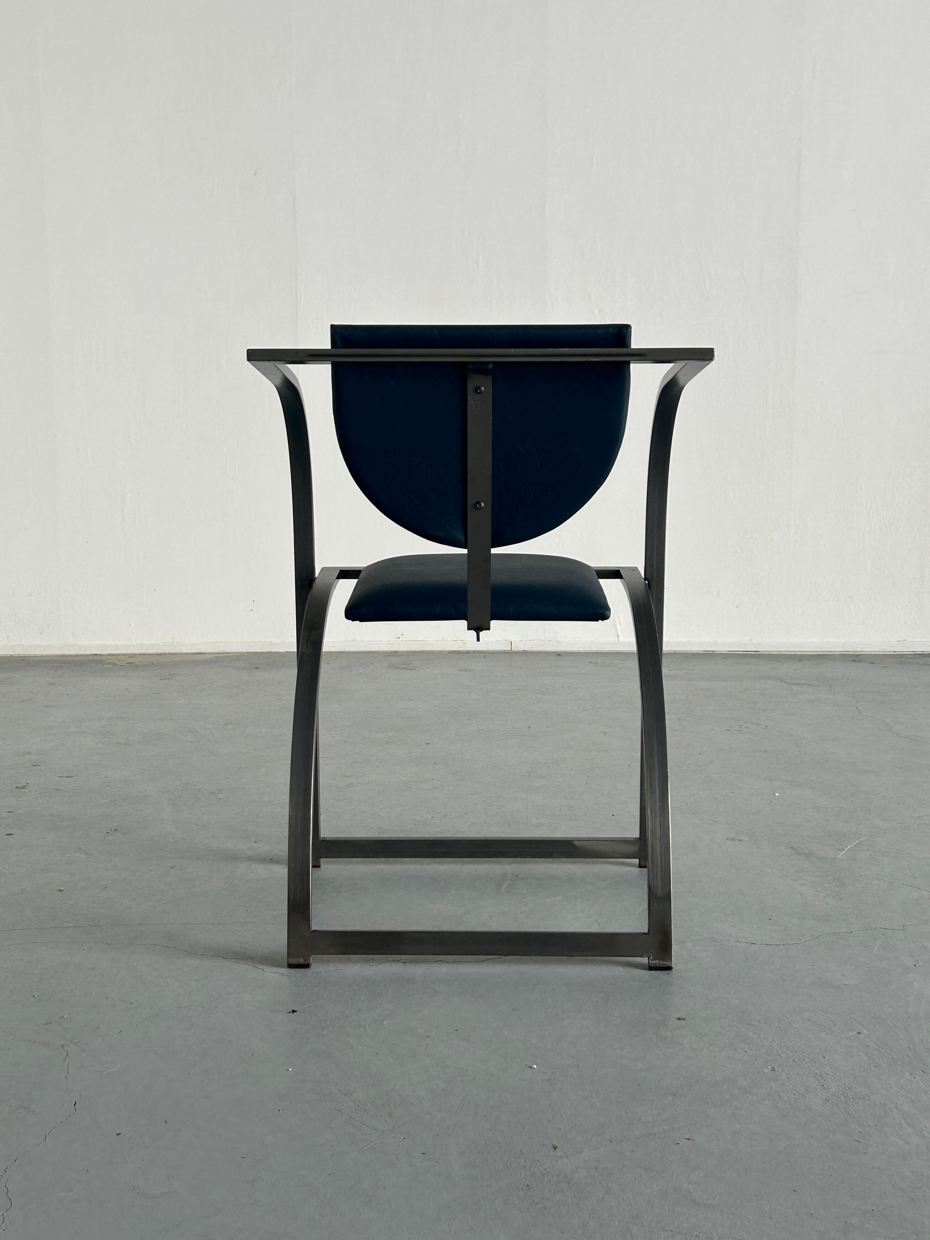 Metal Memphis Design Postmodern Geometrical 'Cosinus' Chair by KFF, 80s Germany For Sale