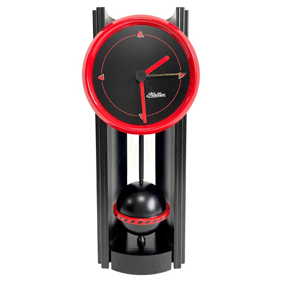Postmodern Memphis Milano Style Torsion Pendulum Table Clock by Kundo ...