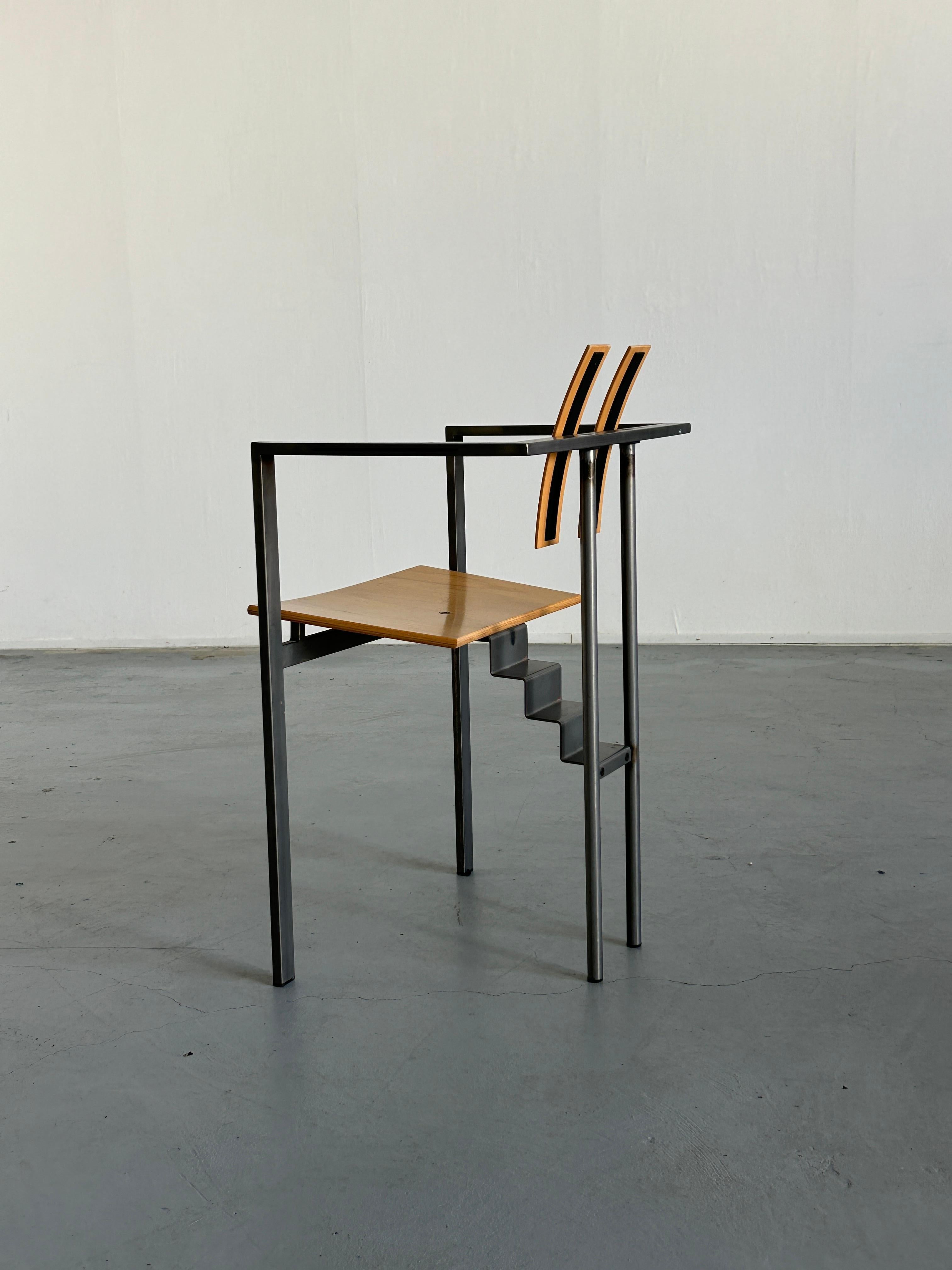 Memphis Design Postmodern 'Trix' Chair by Karl Friedrich Förster for KFF, 1980s In Good Condition In Zagreb, HR