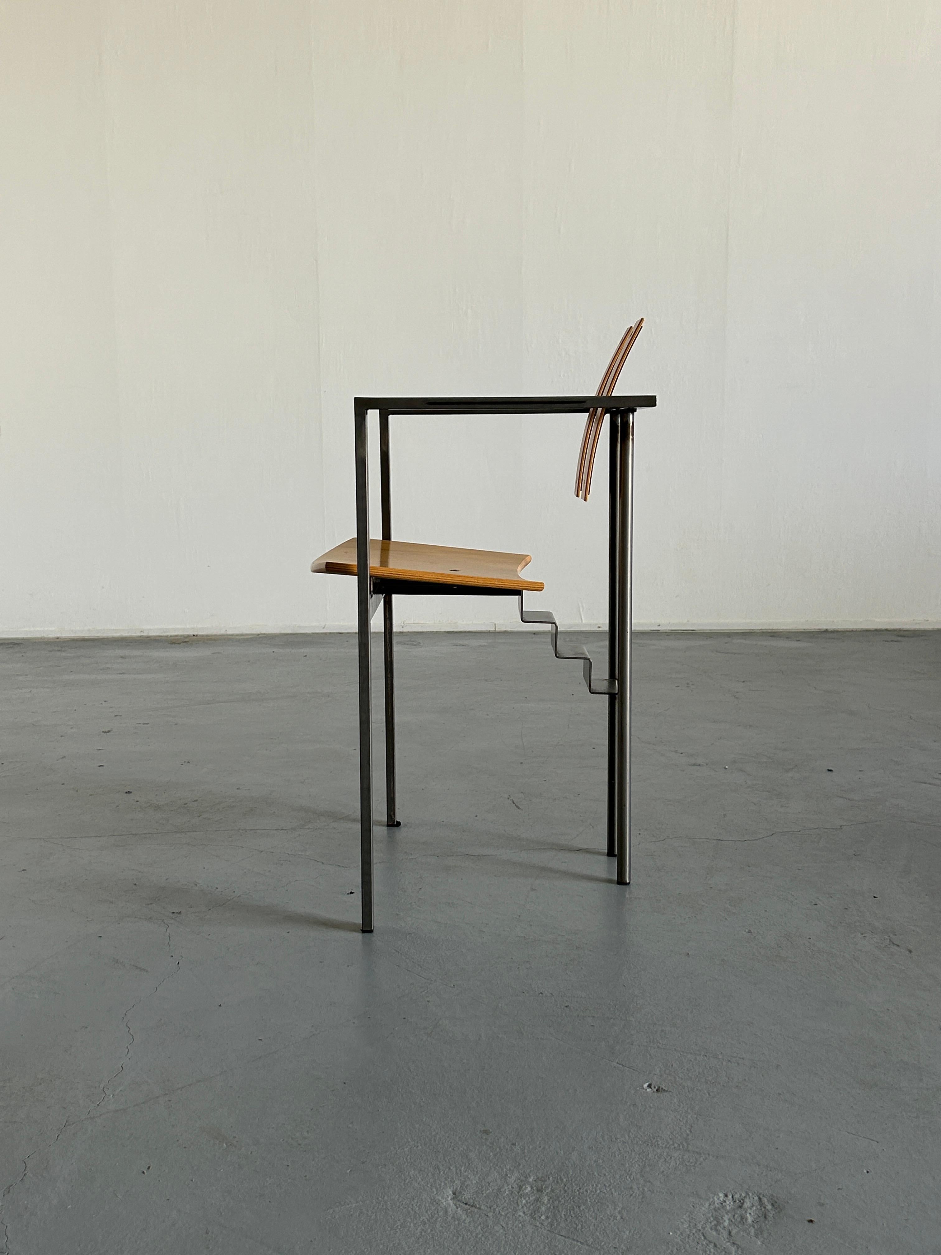 Metal Memphis Design Postmodern 'Trix' Chair by Karl Friedrich Förster for KFF, 1980s