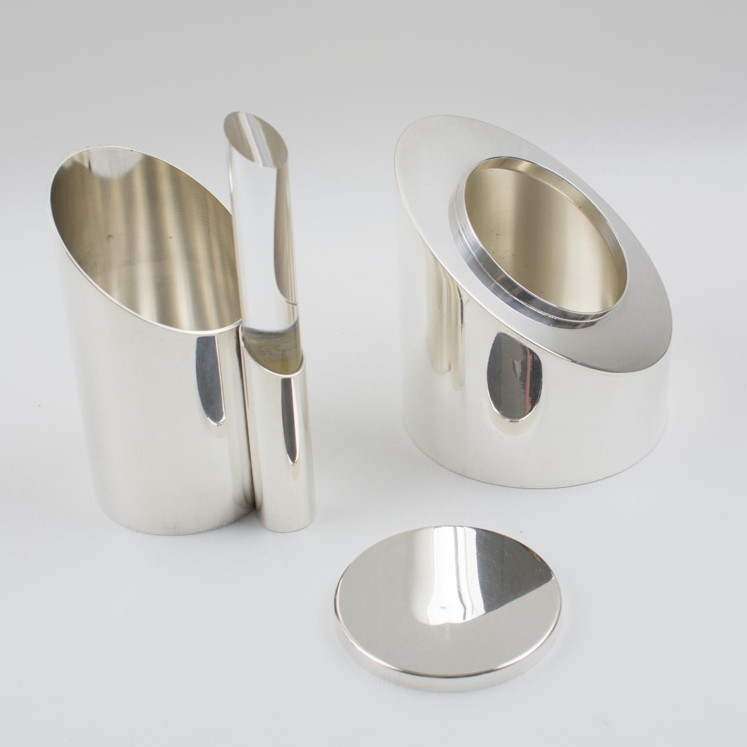 Servizio da tè e caffè Memphis in argento e lucite di Guildart, circa 1980 in vendita 4