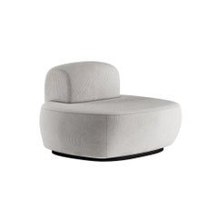 Memphis Design Style Plumy Armchair with a Large Seat and a Small Backrest
