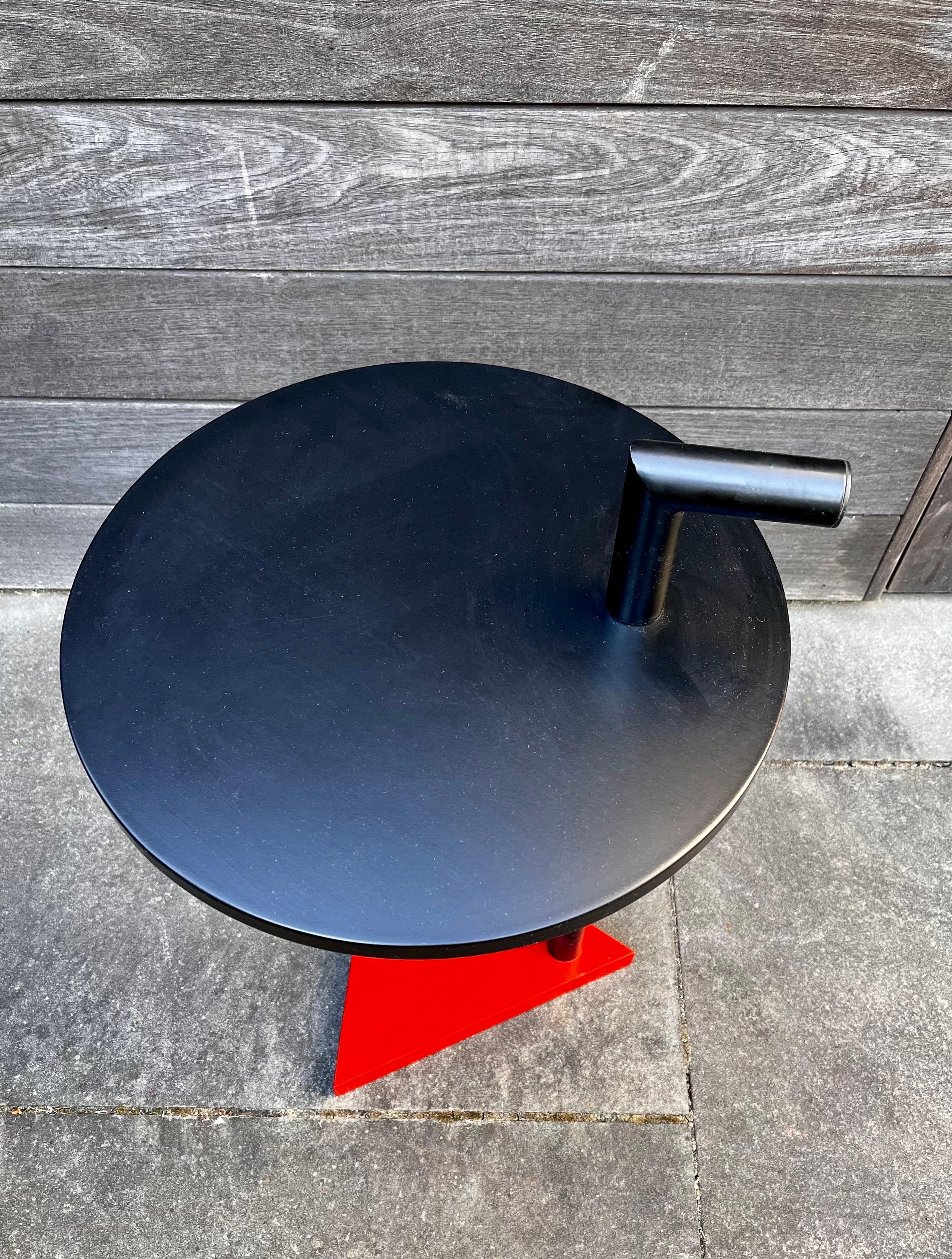 Metal Memphis Design Style Side Table, circa 1980