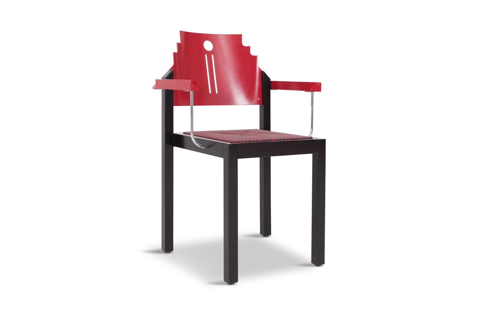 Post-Modern Memphis Style Dining Chairs by Gebrüder Thonet Vienna   6