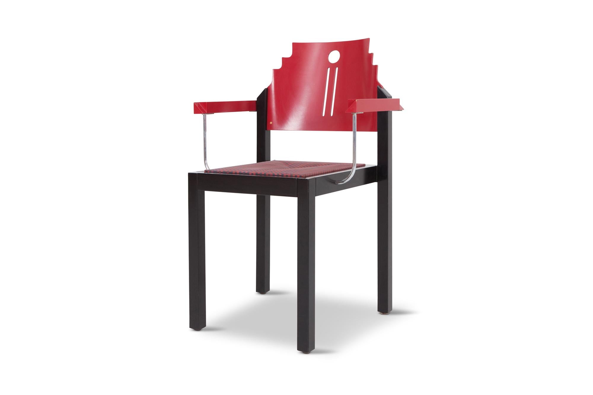 Post-Modern Memphis Style Dining Chairs by Gebrüder Thonet Vienna 7