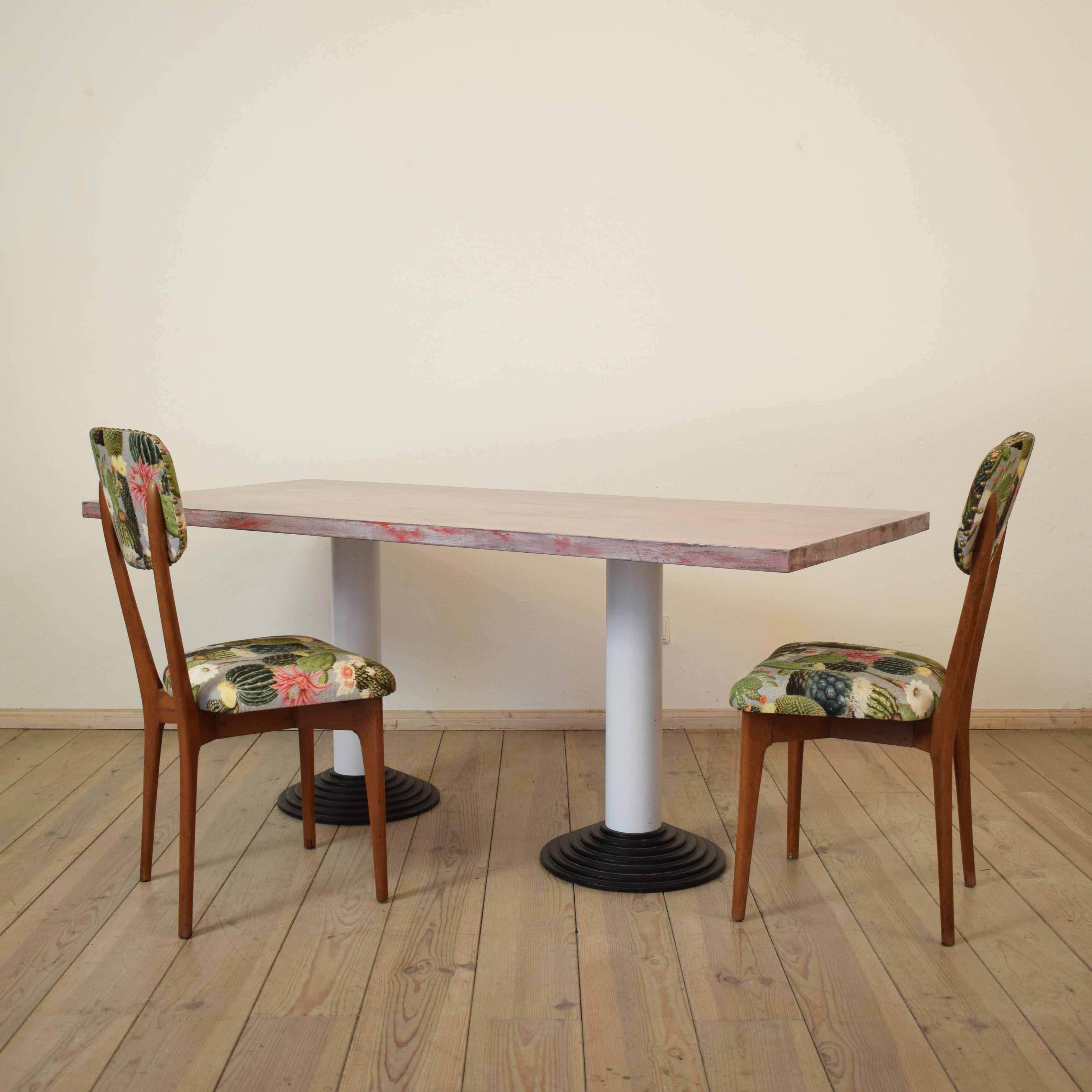 Metal Memphis Dining Table or Desk by Astori De Ponti 