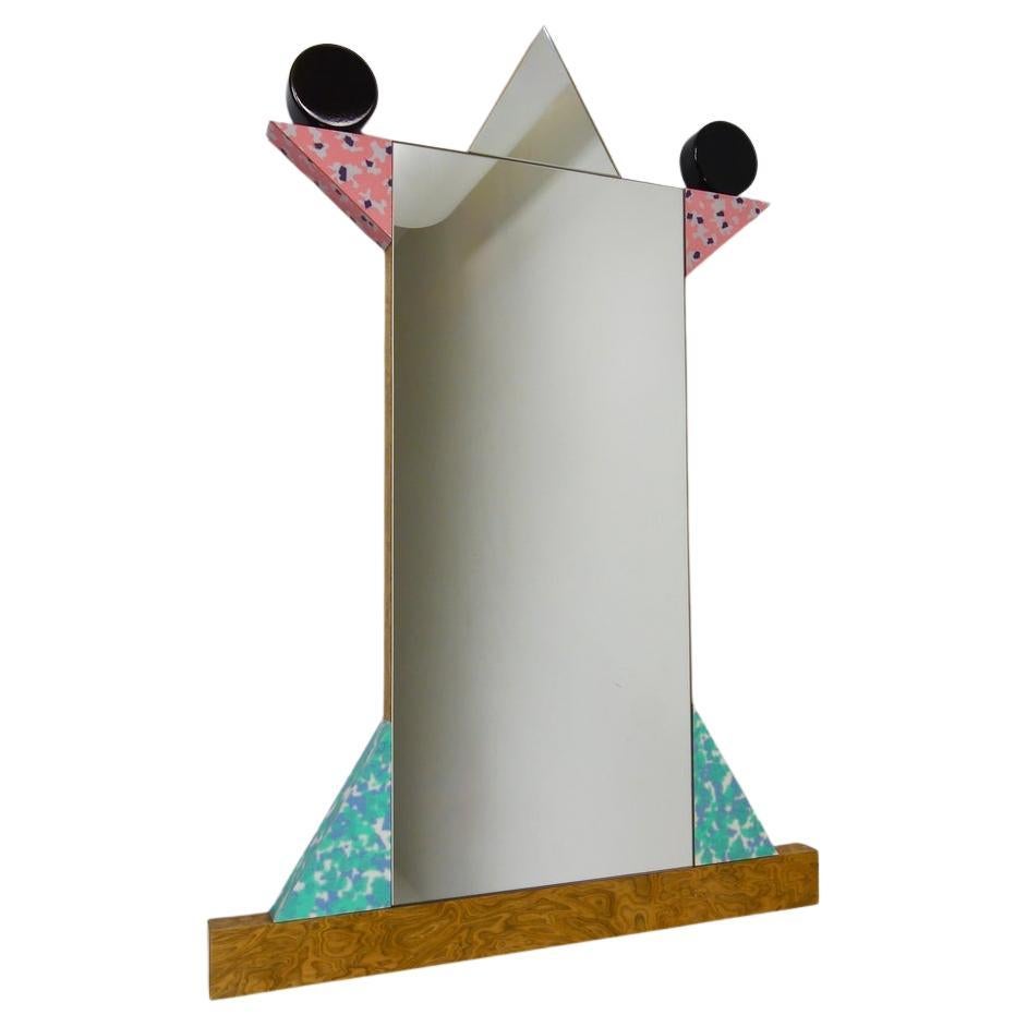 MEMPHIS Miroir "DIVA" / Ettore Sottsass (Italie) / PostModern Stratifié