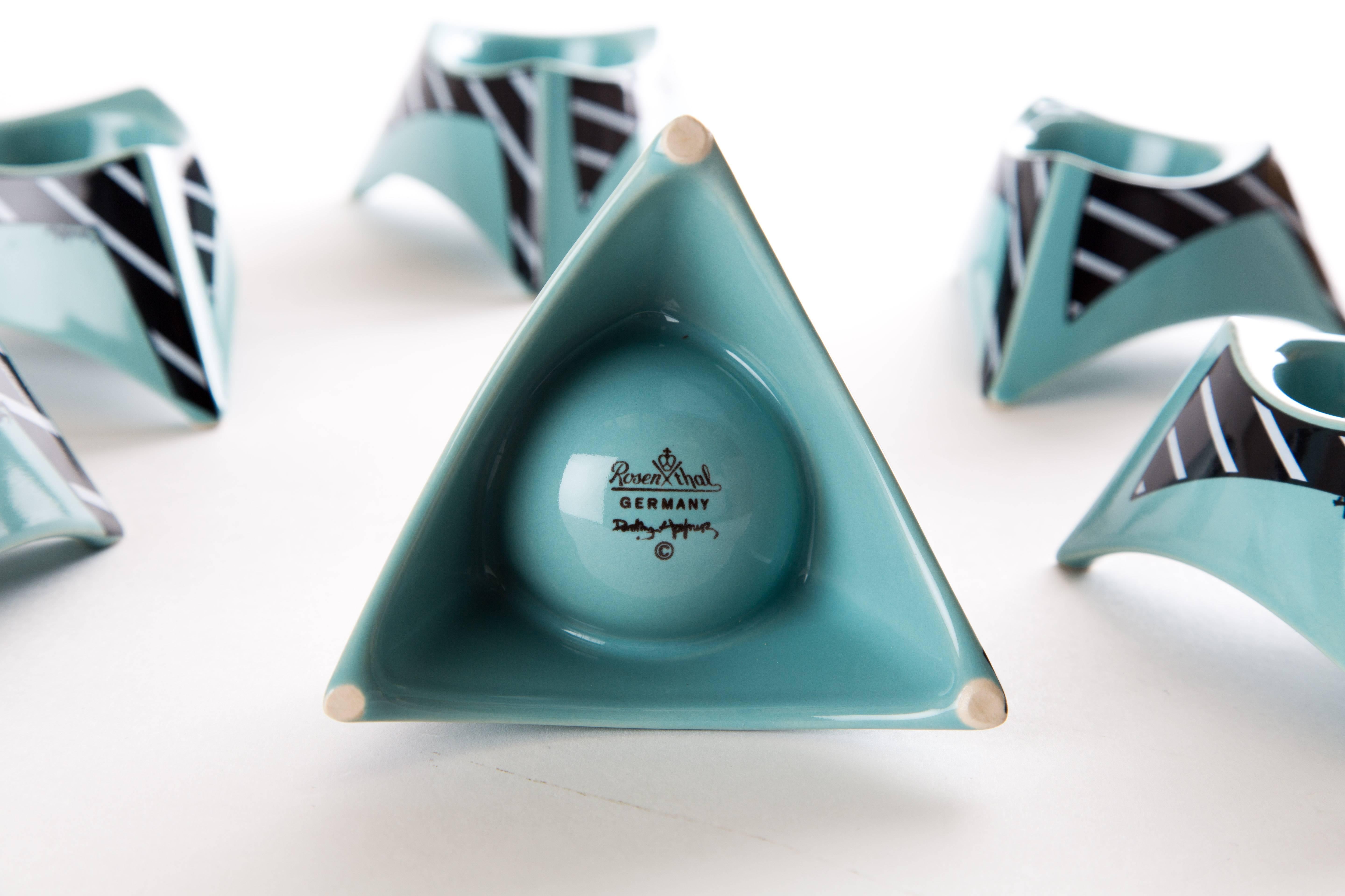 American Memphis Egg-Cups Set of Six by Dorothy Hafner for Rosenthal Studio-Line For Sale
