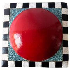 Memphis Era Large Scale Postmodernist Glazed Ceramic Table Sculpture