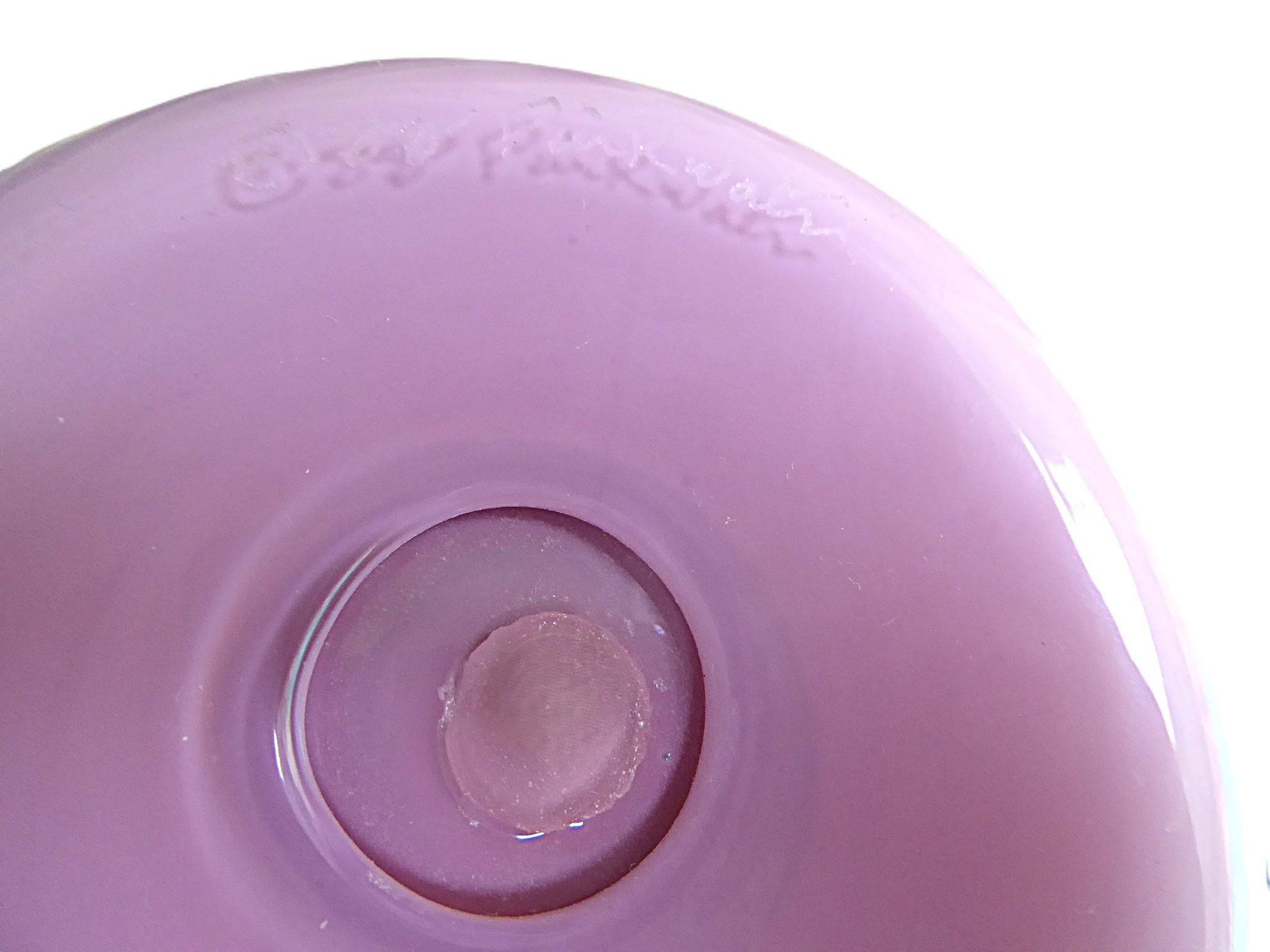 Memphis Era Unique Blown Glass Bowl by Pinkwater Glass Studio, New York 1988 For Sale 4