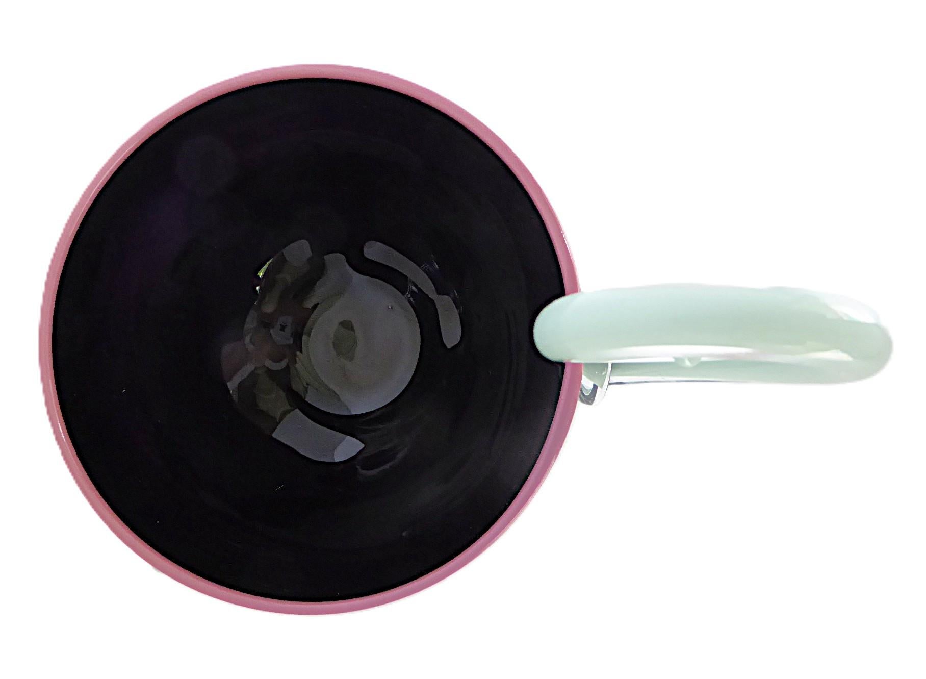 Memphis Era Unique Blown Glass Bowl by Pinkwater Glass Studio, New York 1988 For Sale 1