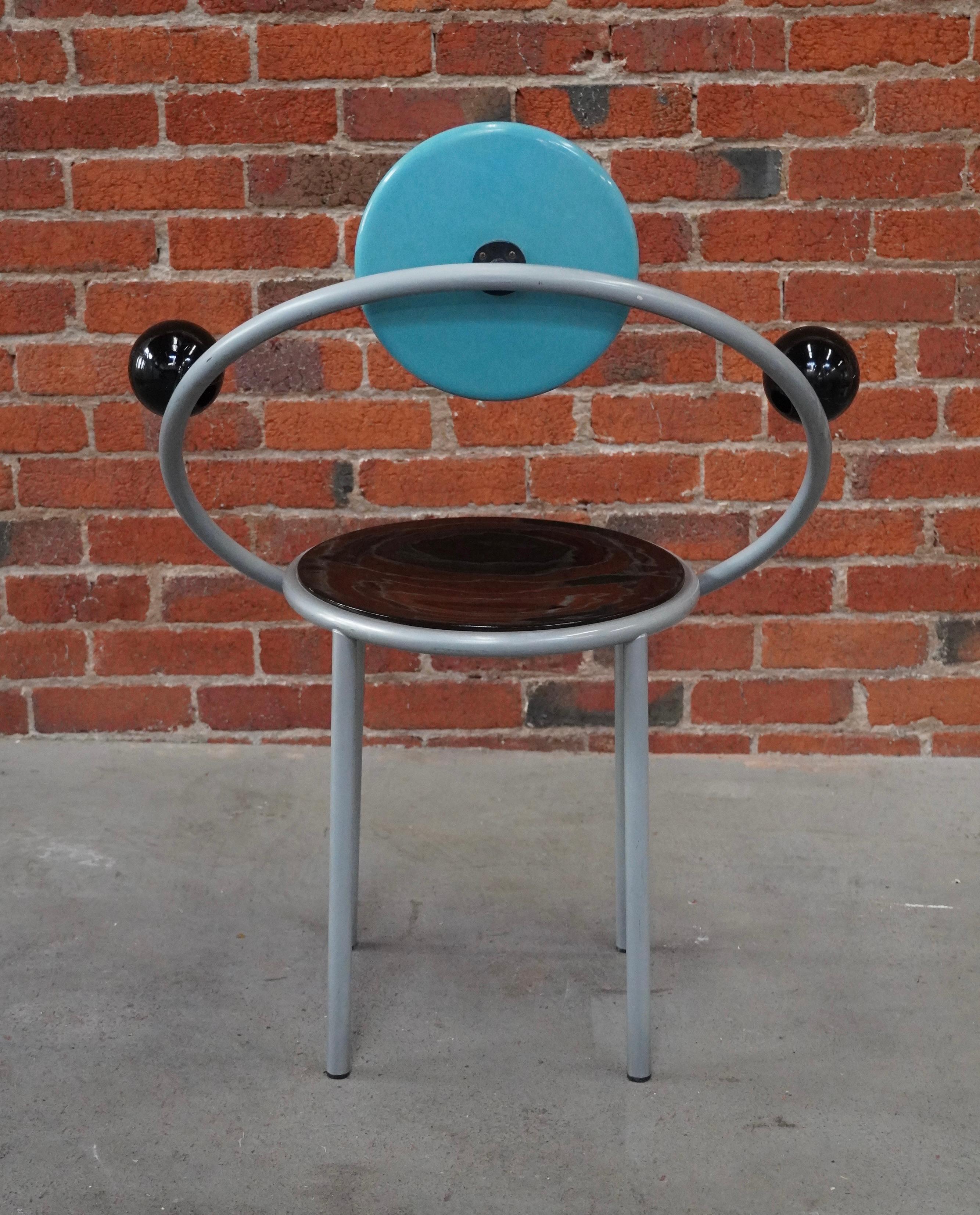 Fin du 20e siècle Première chaise Memphis par Michele de Lucchi circa 1983 en vente