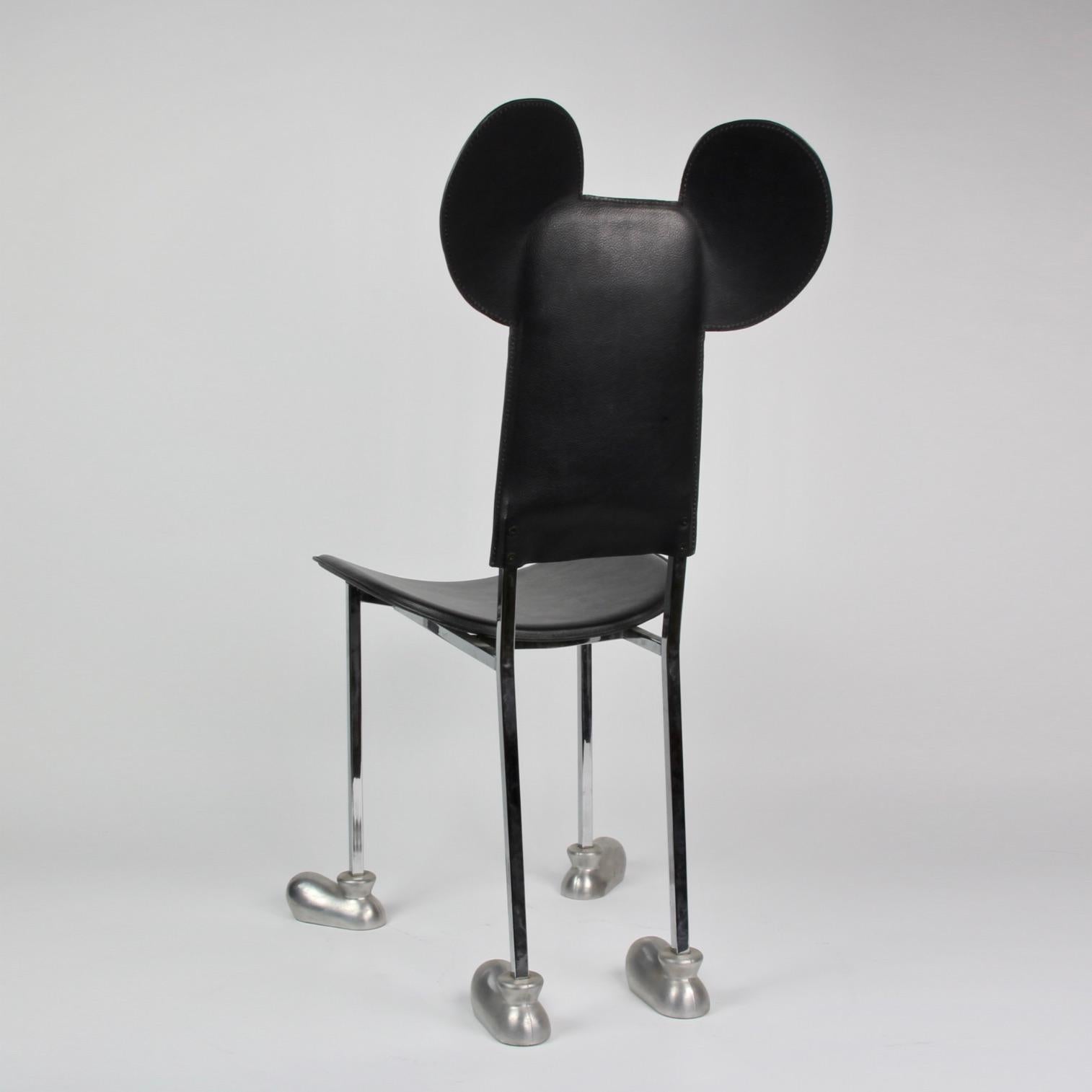 Silla Mickey Mouse Memphis Garriris de Javier Mariscal para Akaba, España, años 80. en Bueno Estado en Lille, FR