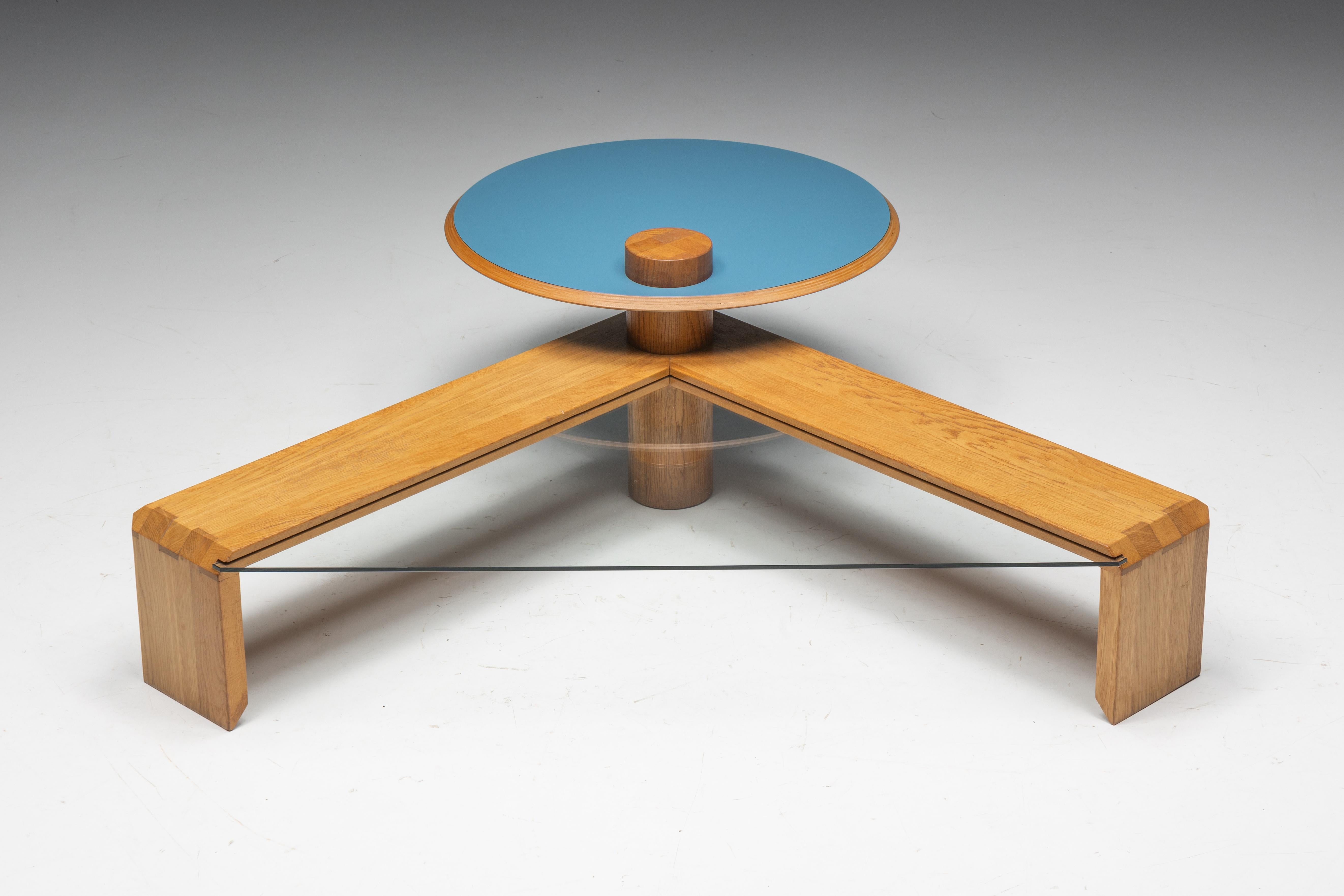 Table basse géométrique Memphis, Italie, années 1980 en vente 3