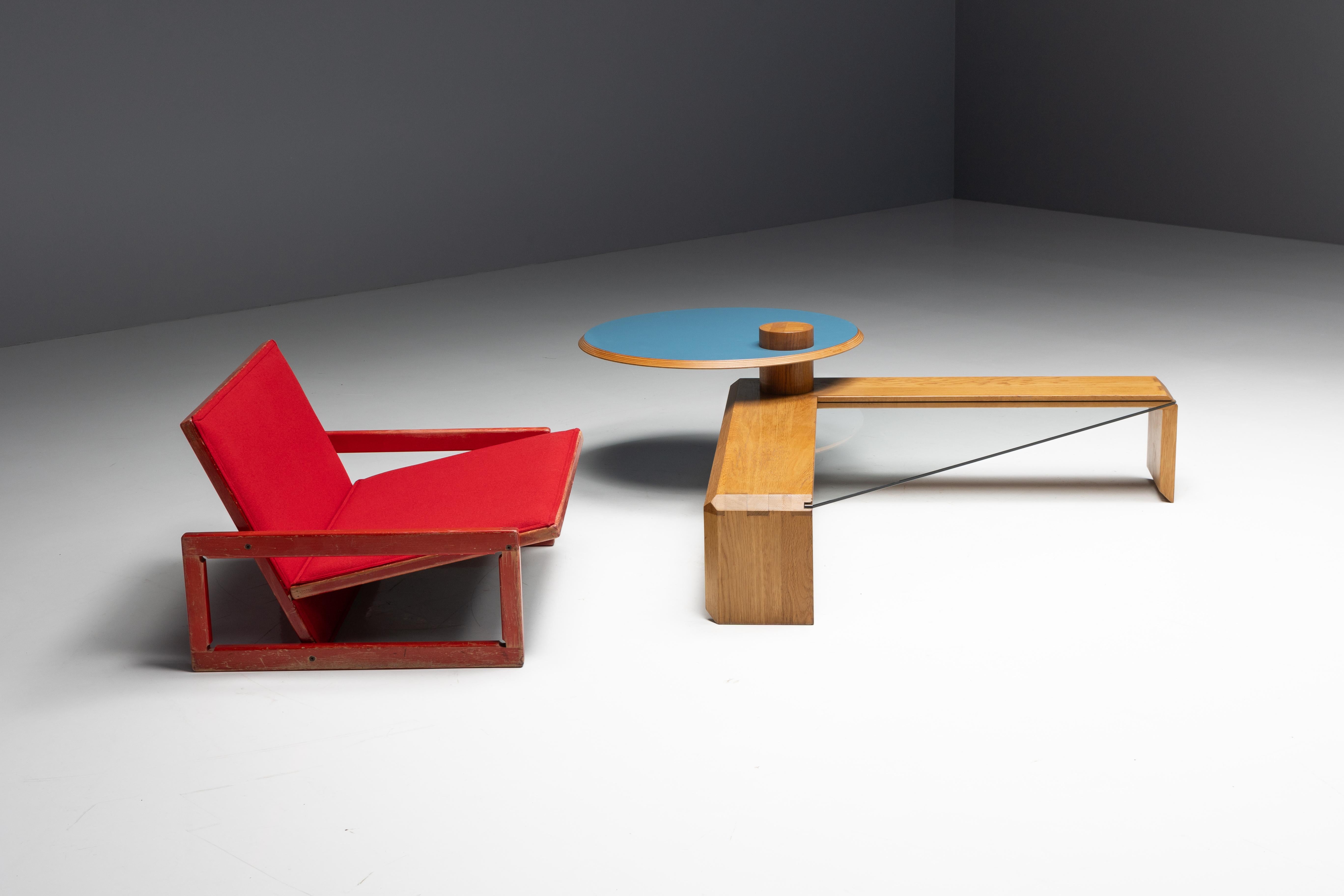 Table basse géométrique Memphis, Italie, années 1980 en vente 7