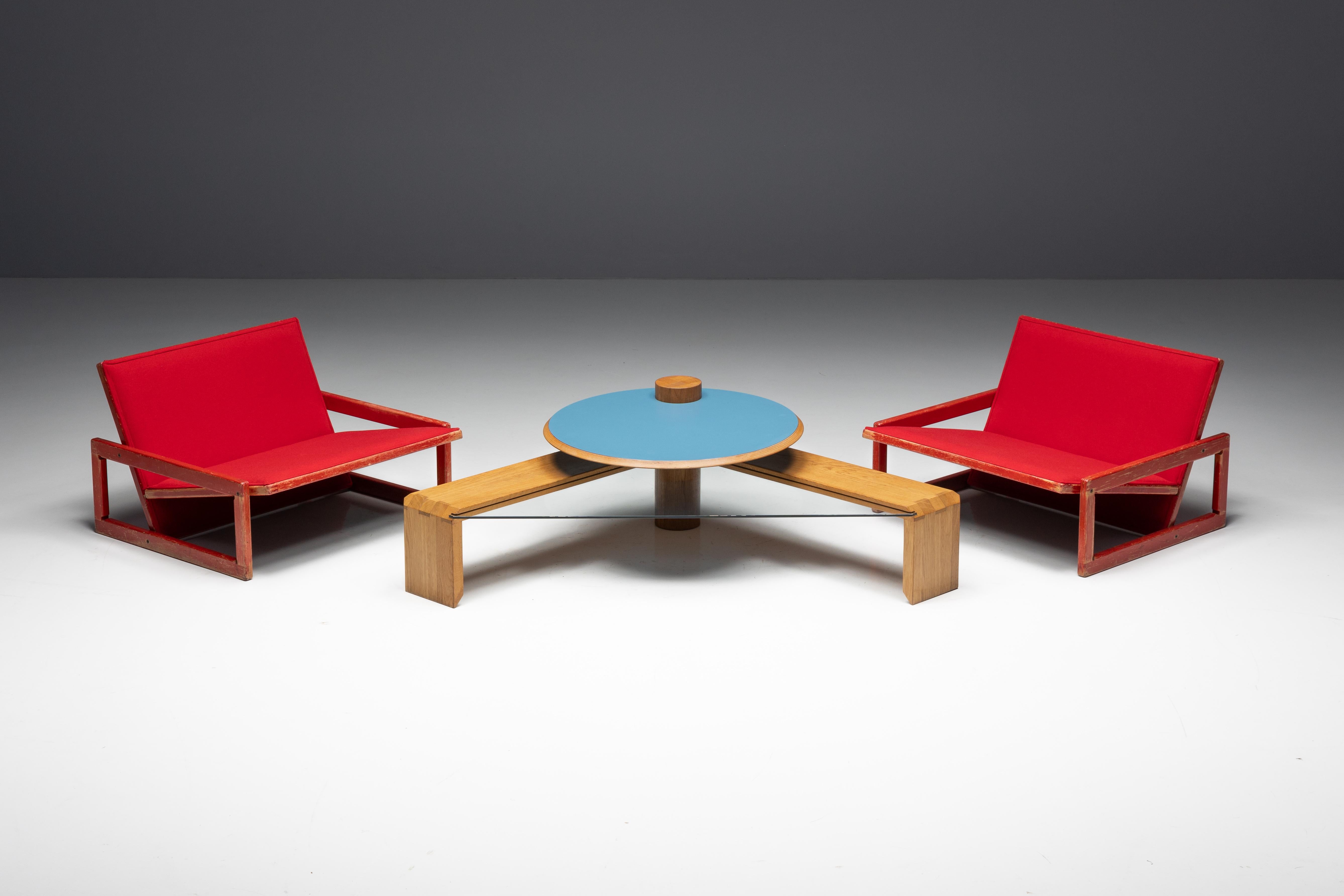 Table basse géométrique Memphis, Italie, années 1980 en vente 8