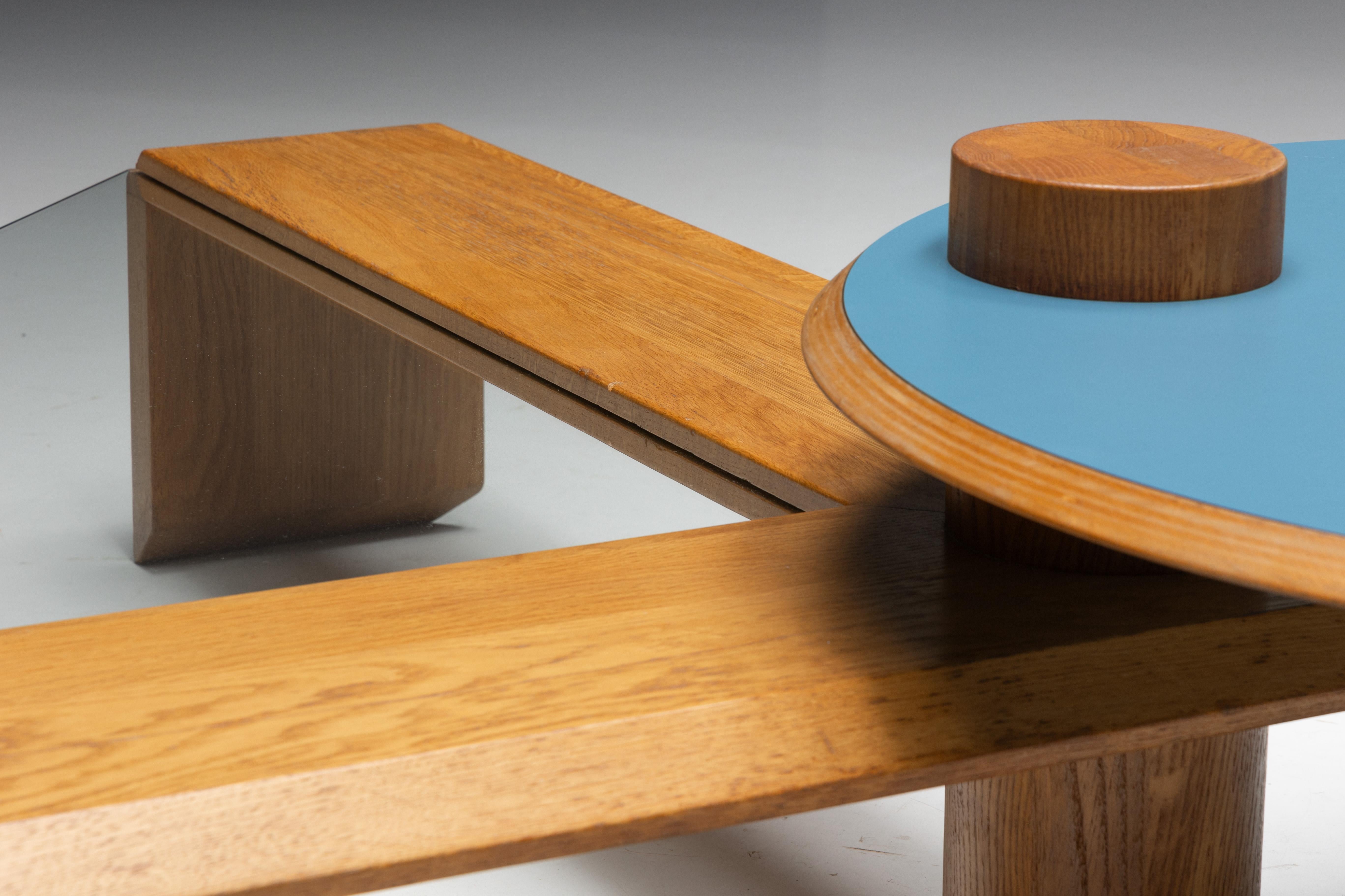 italien Table basse géométrique Memphis, Italie, années 1980 en vente