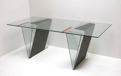 Memphis Glass Desk Custom Made by Architect Robert Mangurian for Grace Designs