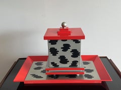 Memphis Ice Bucket and Trays Post Modern 1980's Lacquer