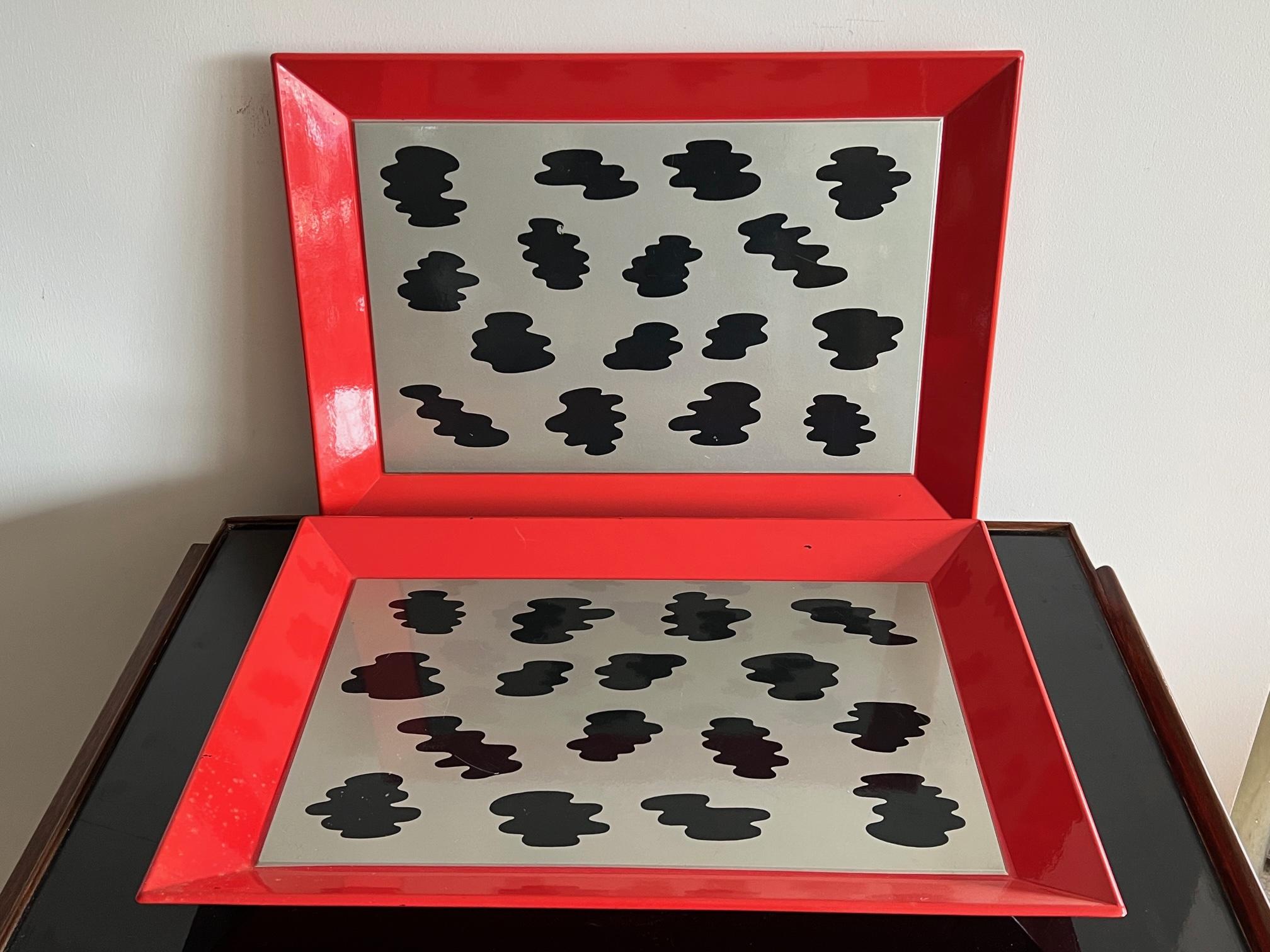 Late 20th Century Memphis Ice Bucket and Trays Post Modern 1980's Lacquer For Sale