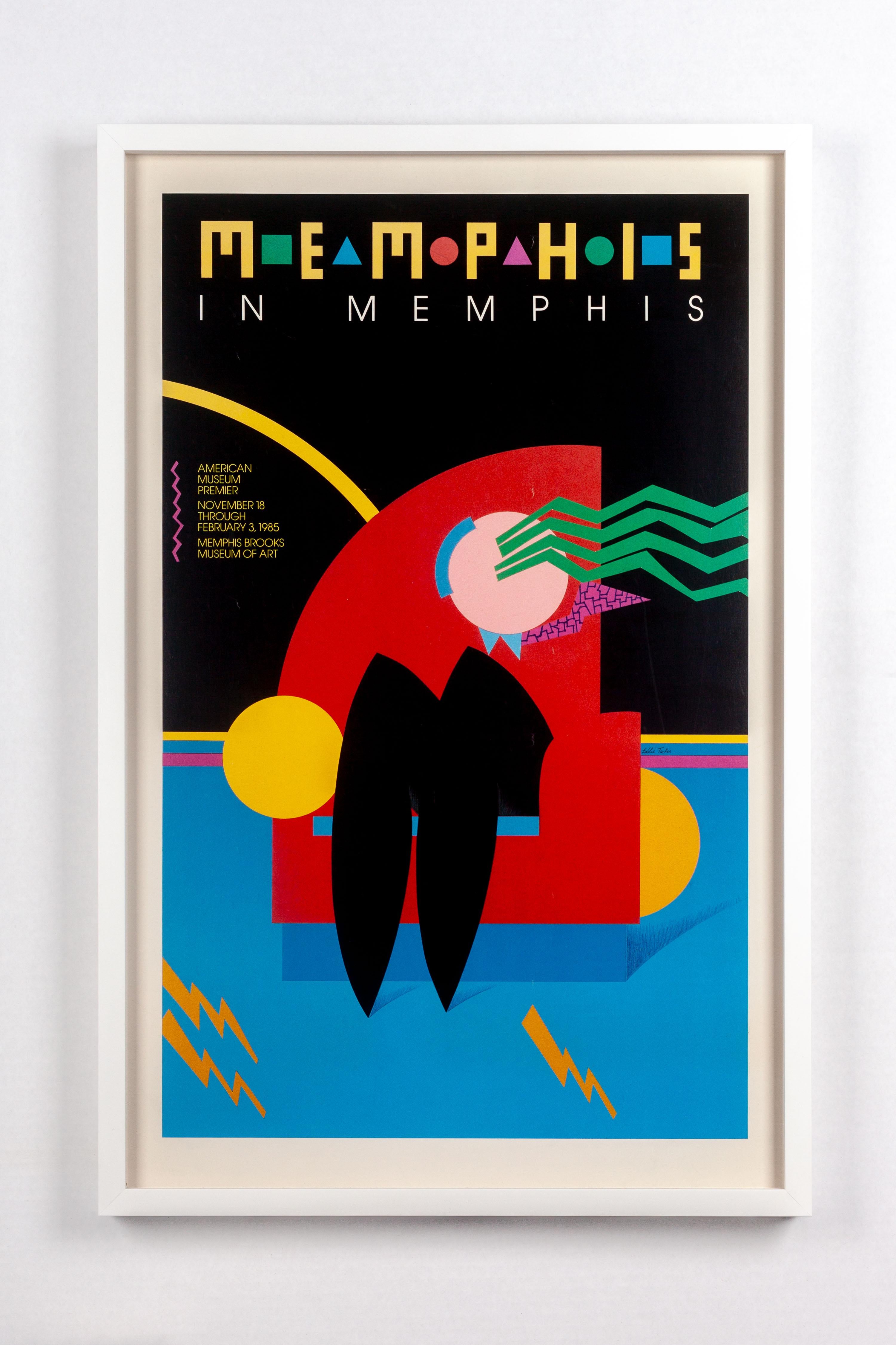 Poster disegnato da Eddie Tucker per la mostra del Memphis Group 