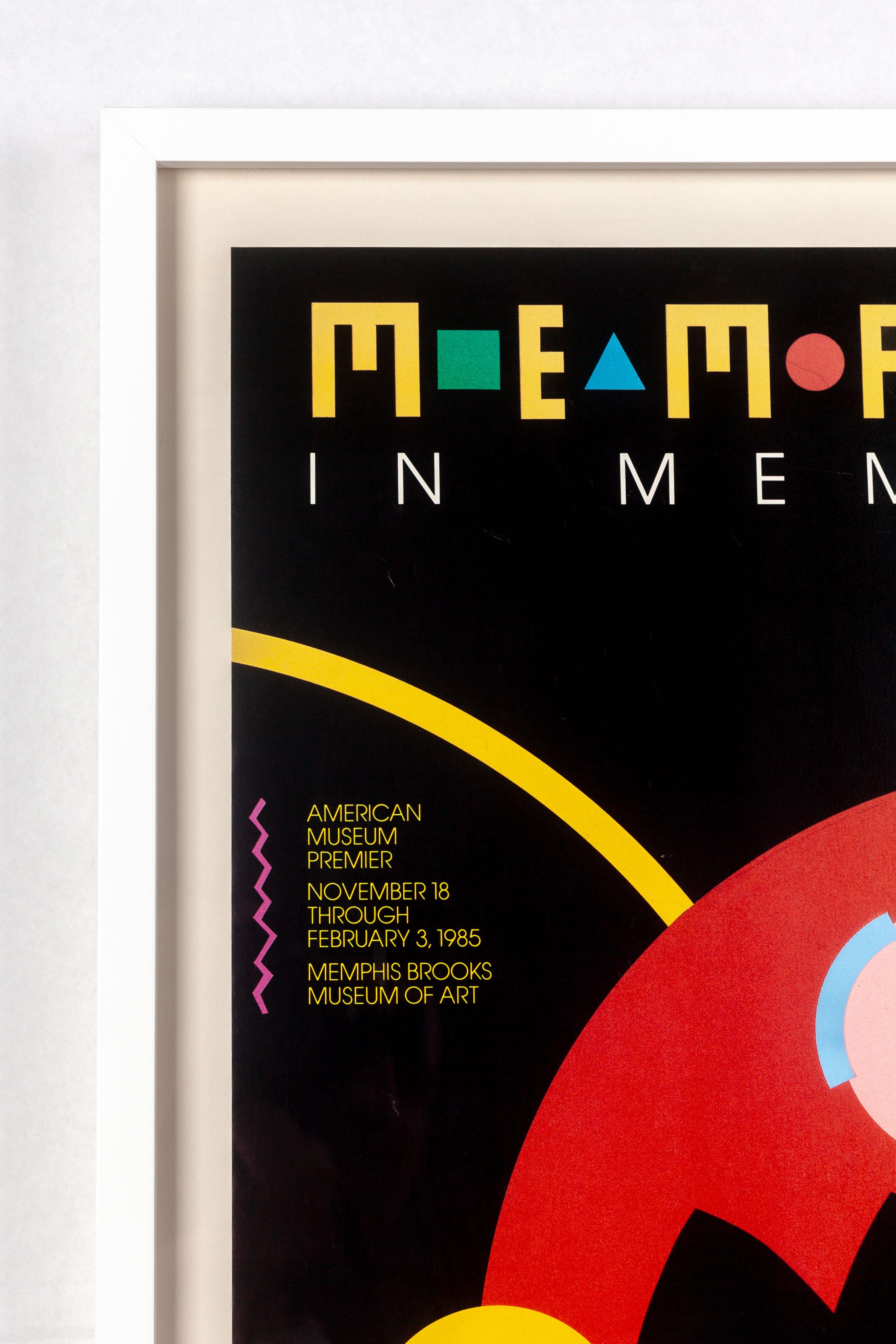 Memphis In Memphis 1985 Exhibition Poster Framed At 1stDibs
