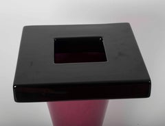 Memphis Marco Zanini Black and Pink '80s Vase "Fred"