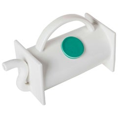 Memphis Marco Zanini for Bitossi White and Green Hollywood Ceramic Tea Pot