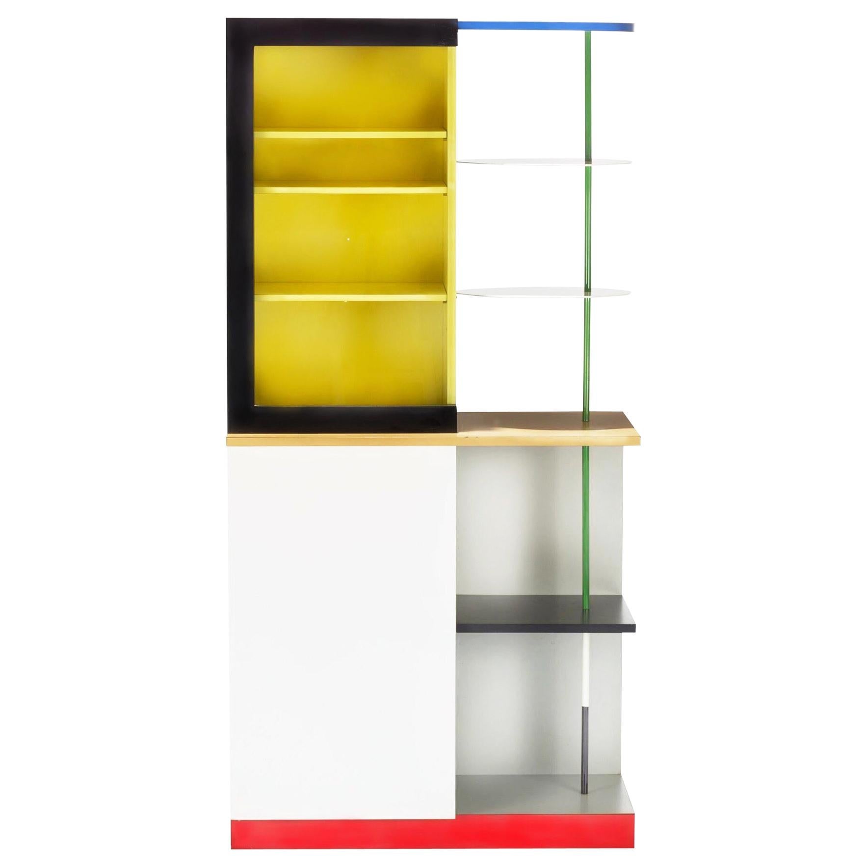 Memphis Milano Airport Cabinet by Gerard Taylor 1982, De Stijl, Red Yellow Blue