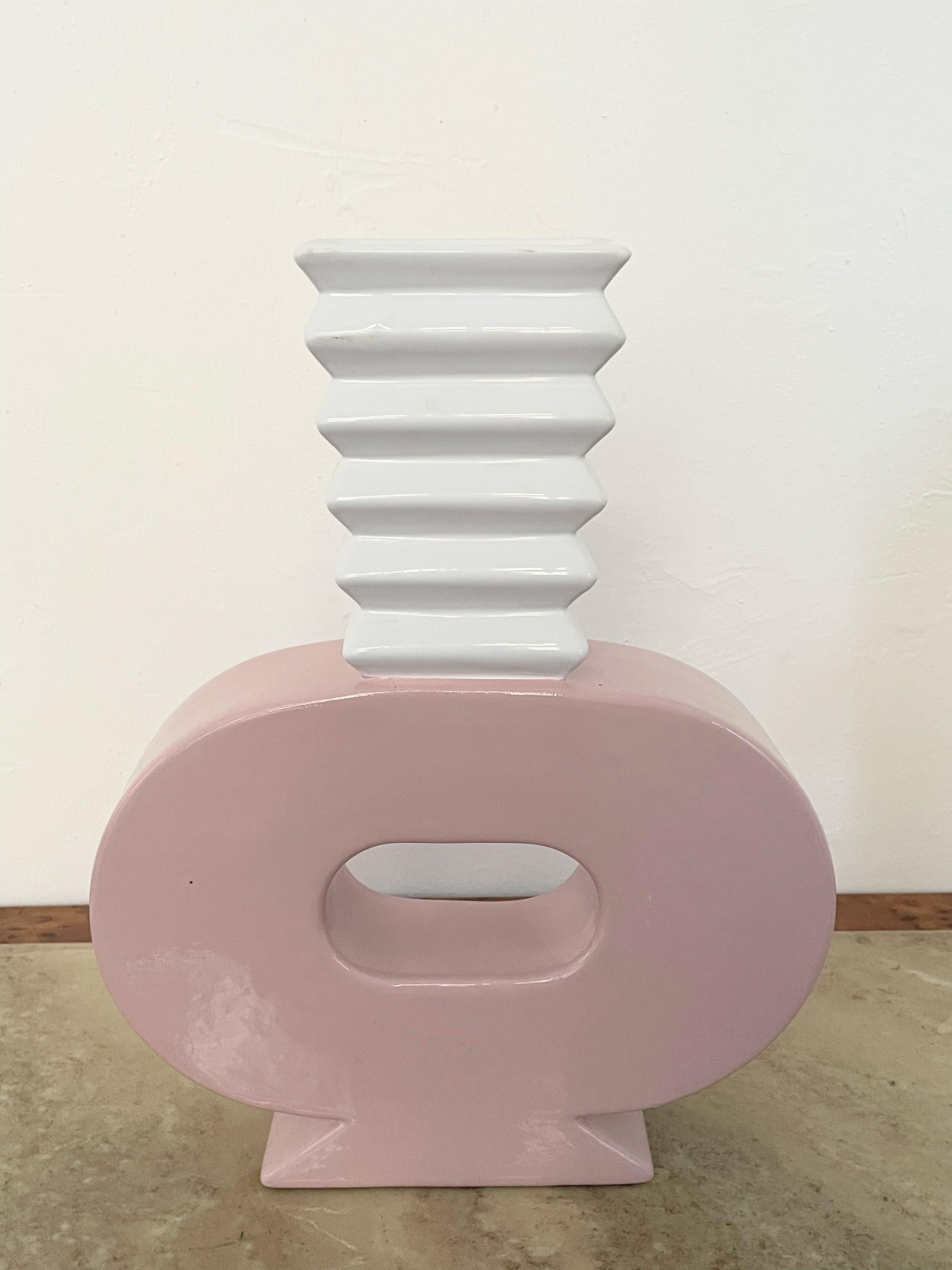 Post-Modern Memphis Milano Ceramic Vase Luciano Florio Paccagnella, 1990s