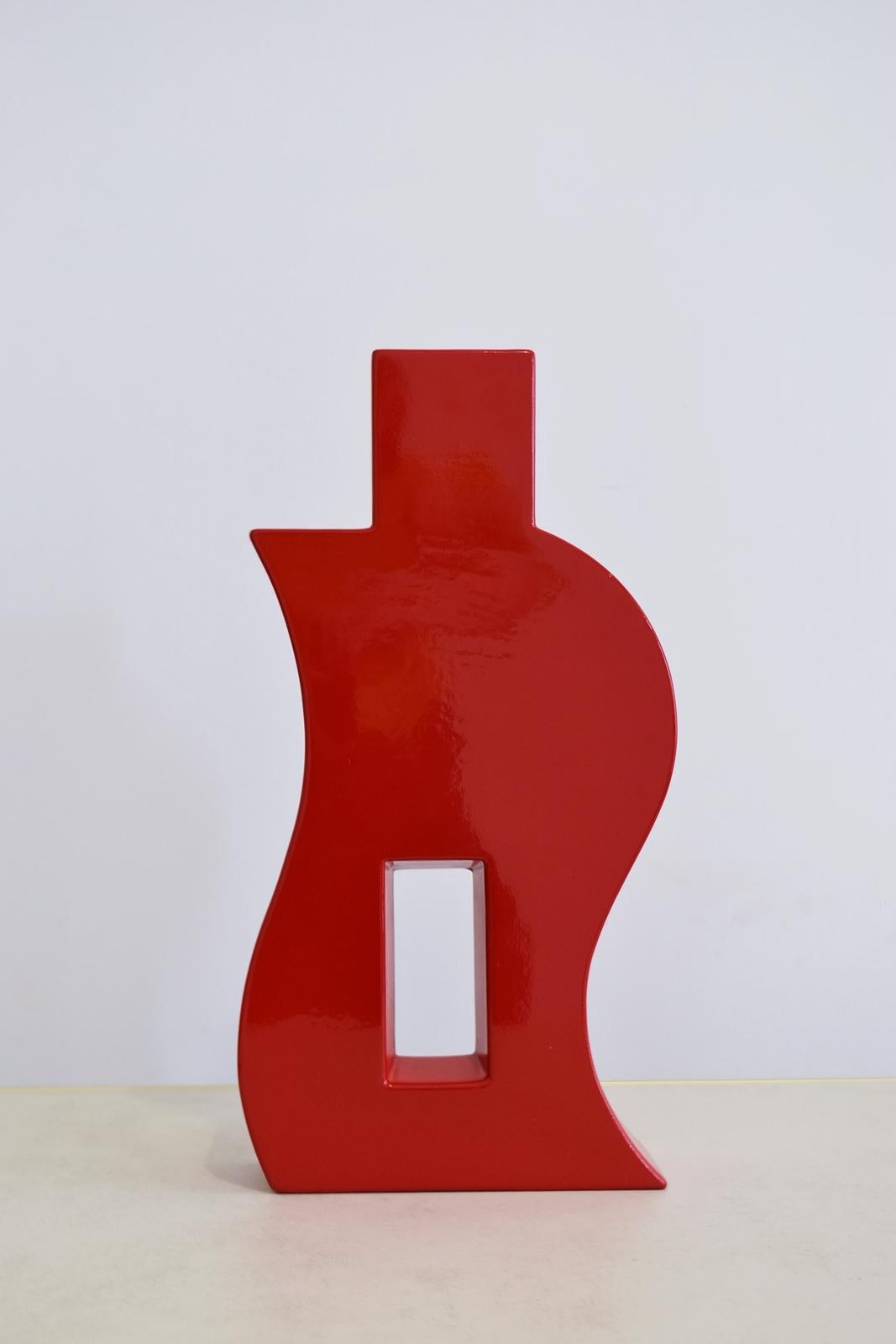 Post-Modern Memphis Milano Ceramic Vase Syntónia by Luciano Florio Paccagnella, 1990s