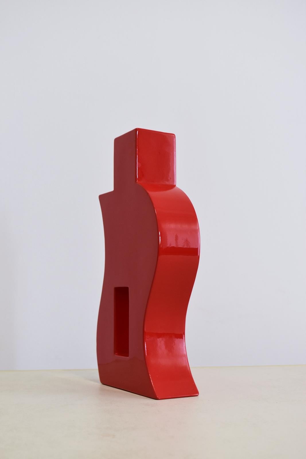 Hungarian Memphis Milano Ceramic Vase Syntónia by Luciano Florio Paccagnella, 1990s