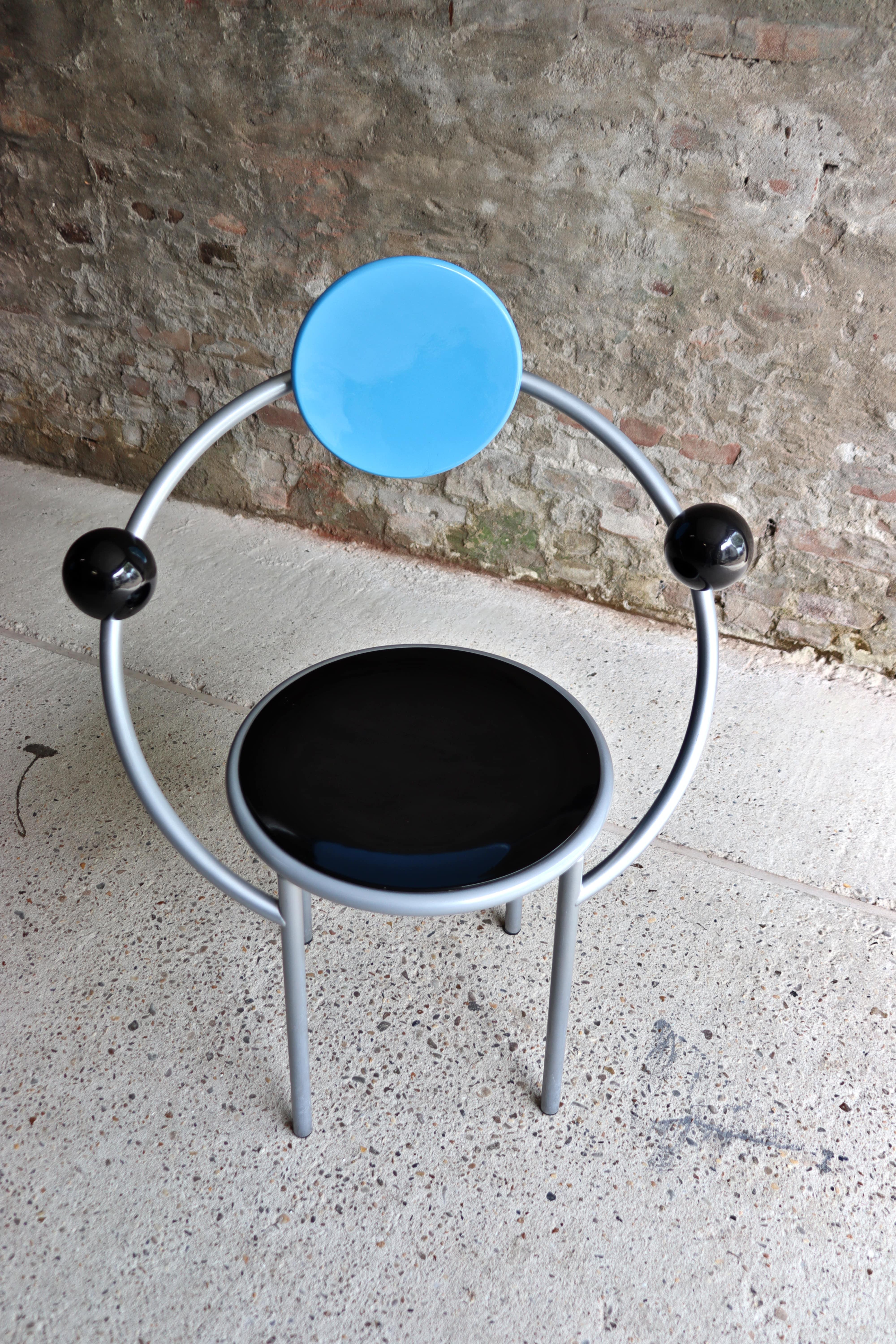 Aluminum Memphis Milano – First Chair – Michele De Lucchi – 1983 For Sale