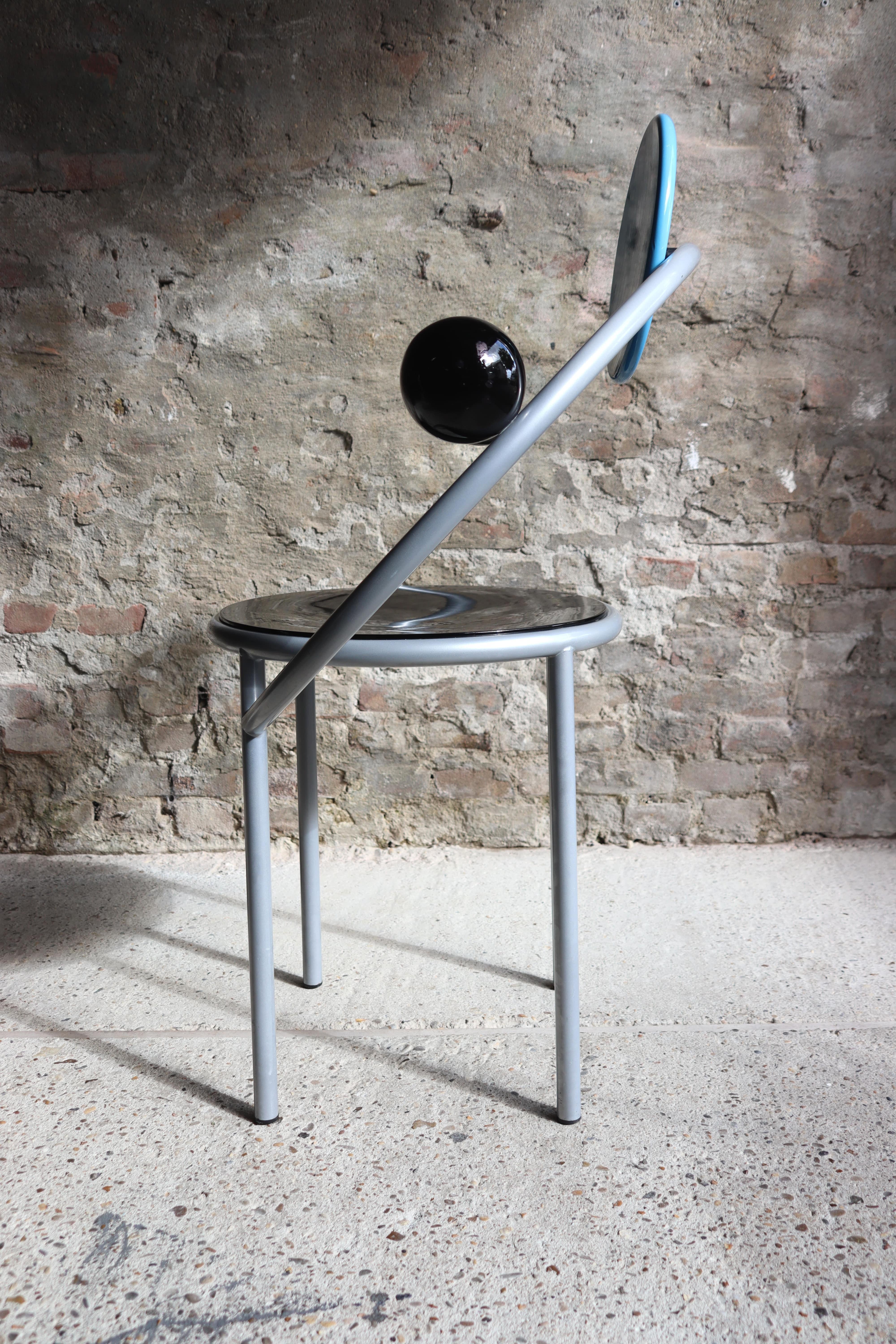 Metal Memphis Milano, First Chair, Michele de Lucchi, 1983