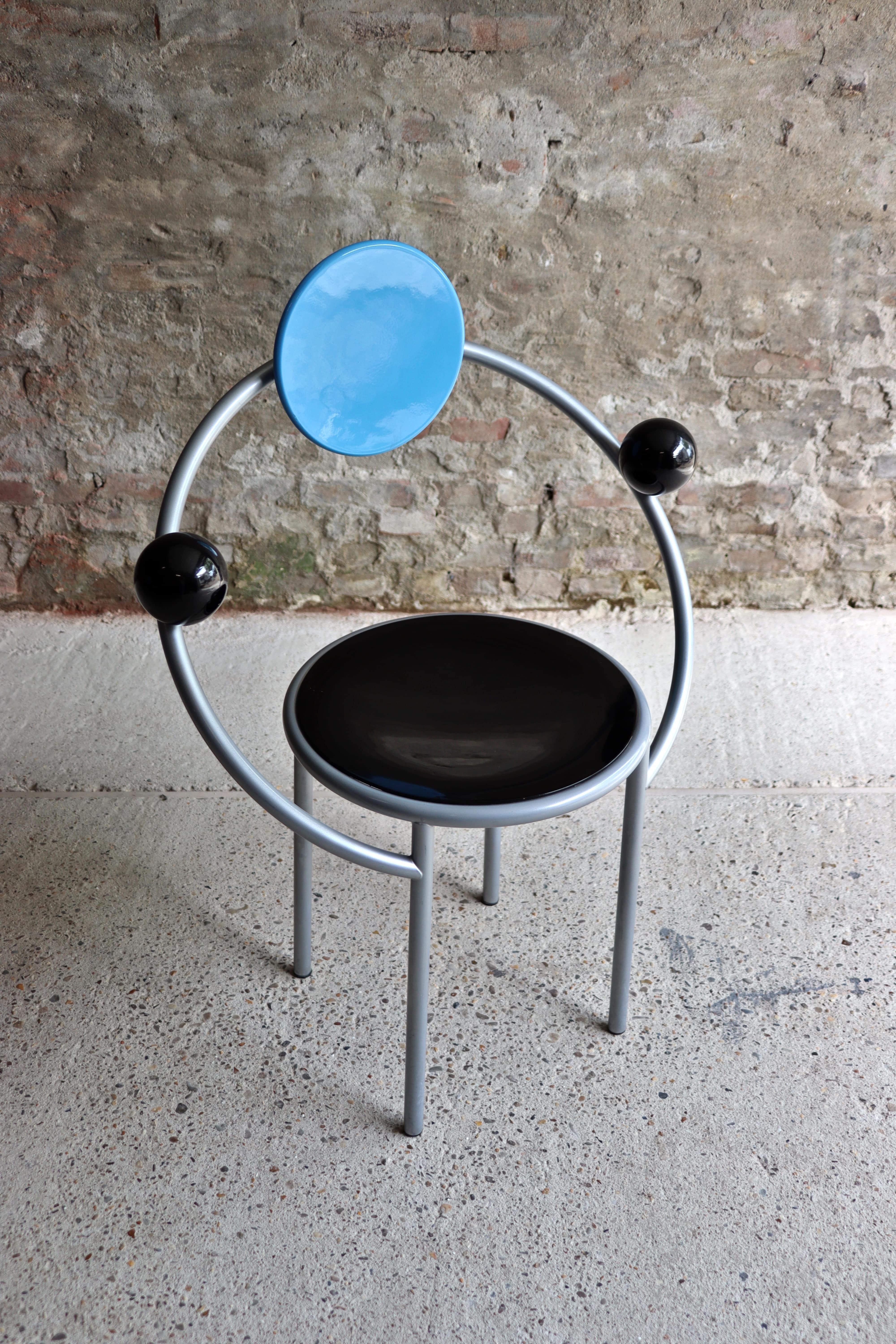 Memphis Milano, First Chair, Set of 4, Michele De Lucchi, 1983 For Sale 4