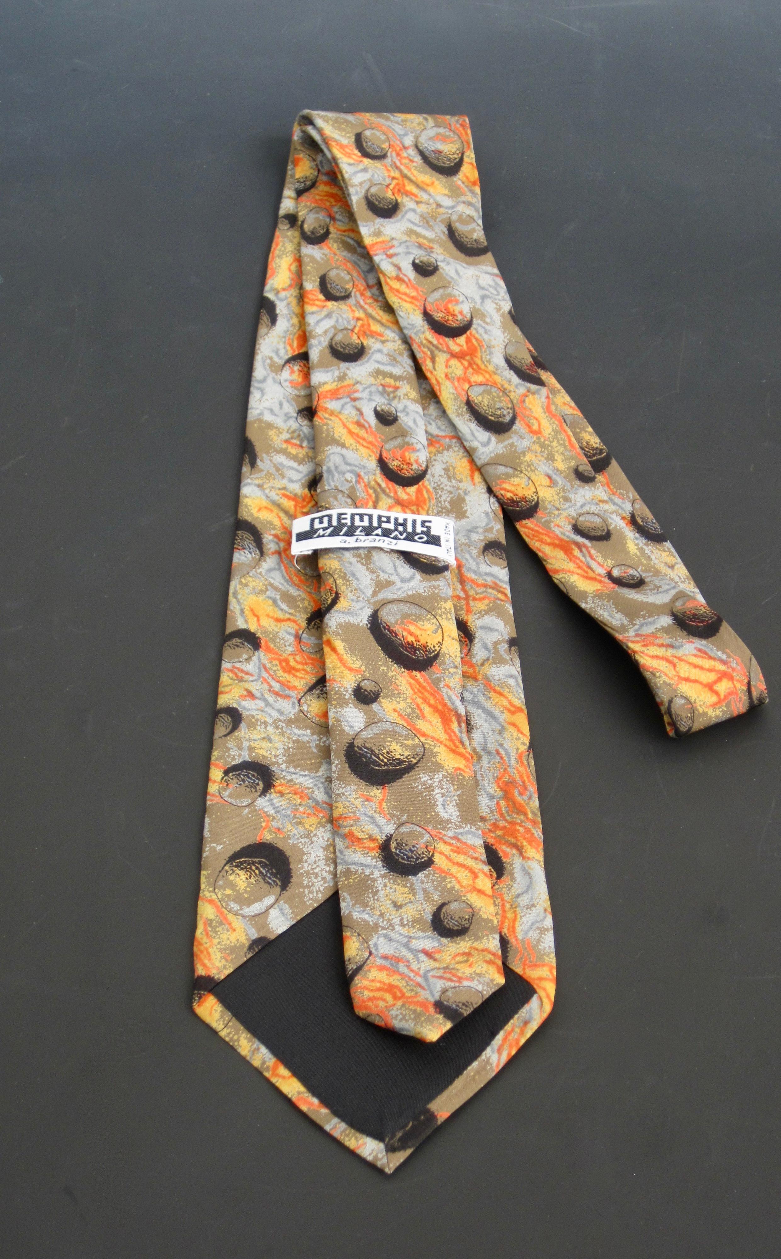 Fin du 20e siècle Cravate en soie postmoderne Memphis Milano d'Andrea Branzi en vente