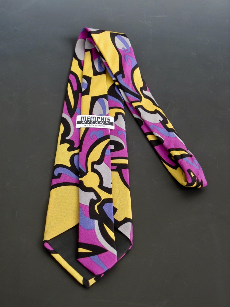 MEMPHIS MILANO SOWDEN ポストモダン　ネクタイ Memphis Milano Postmodern Silk Necktie by G. Della Vittoria at