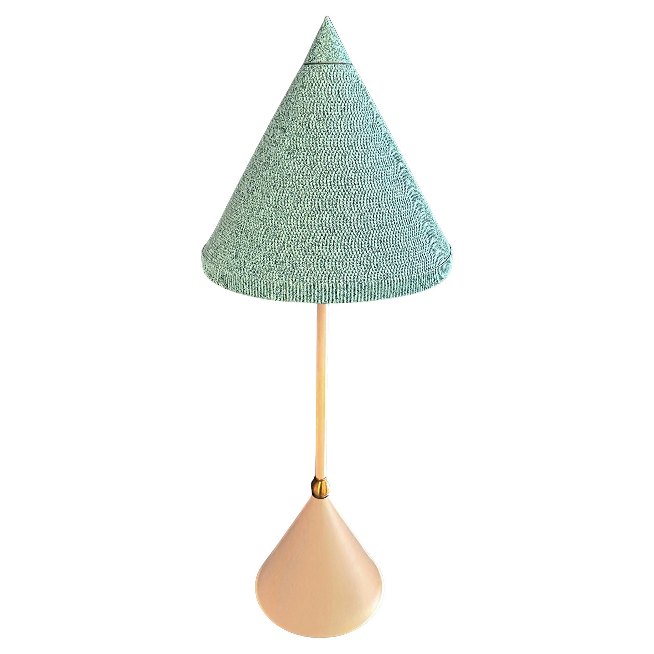Memphis Milano Style Lamp, Original Cardboard Conical Shade