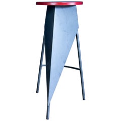 Memphis Milano Style Stool in Black and Red