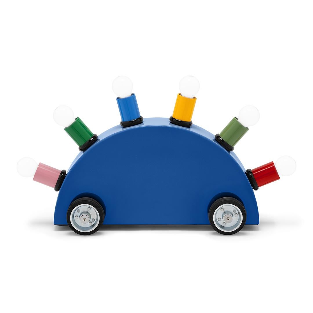 Lámpara Memphis Milano Super, Azul by Martine Bedin Metal en venta