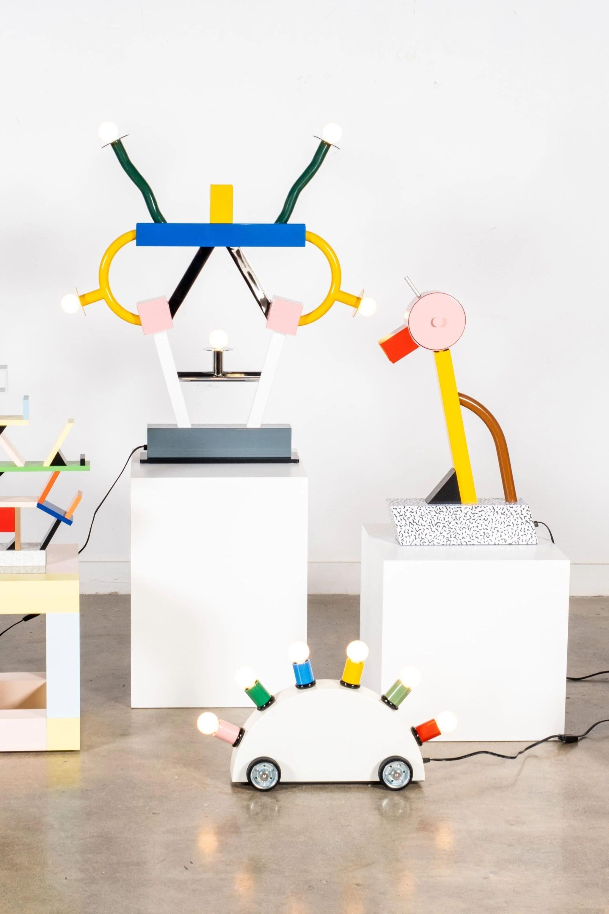 Lámpara Memphis Milano Super, Blanco by Martine Bedin Posmoderno en venta