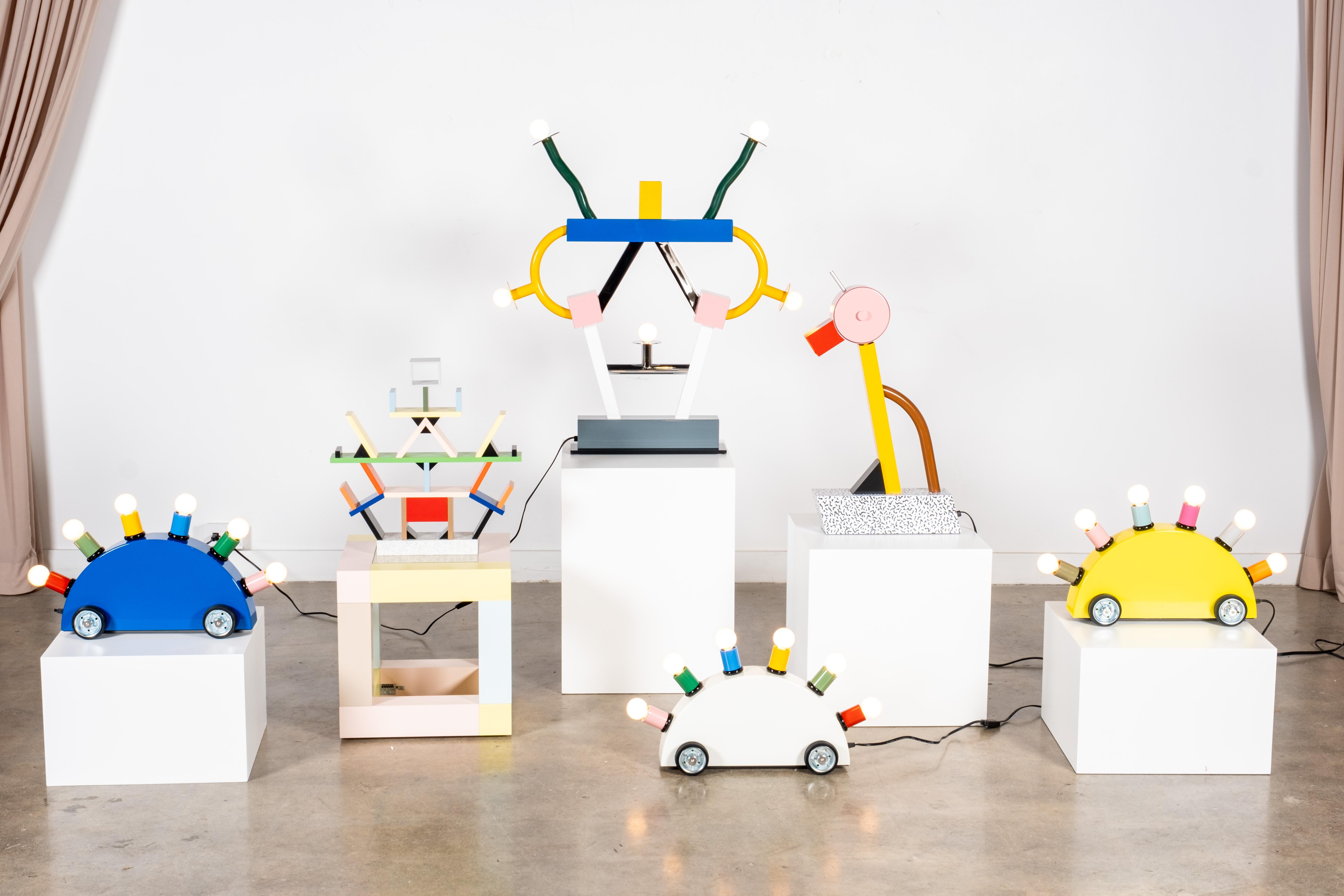 italien Lampe Super Memphis Milano, jaune par Martine Bedin en vente